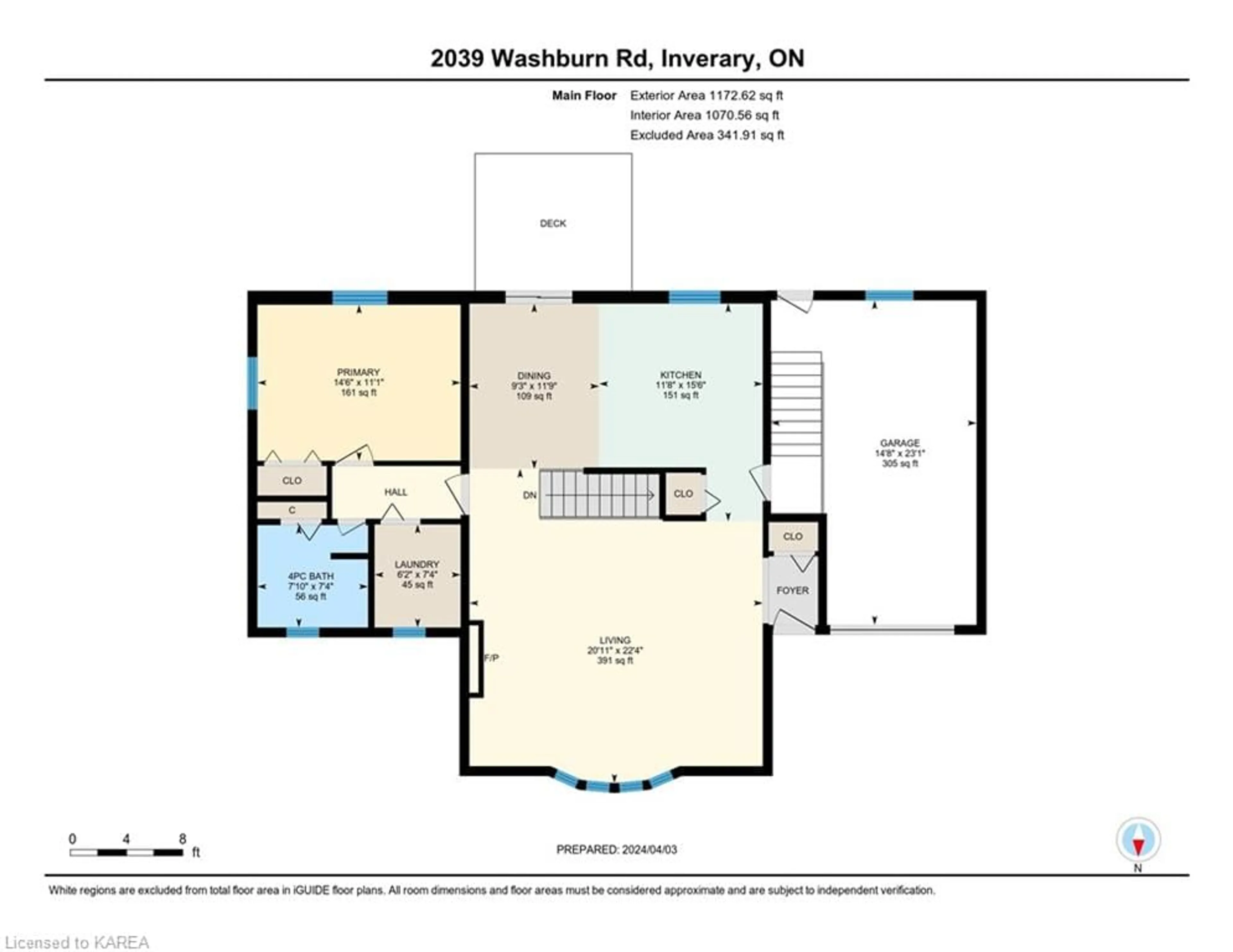 Floor plan for 2039 Washburn Rd, Inverary Ontario K0H 1X0