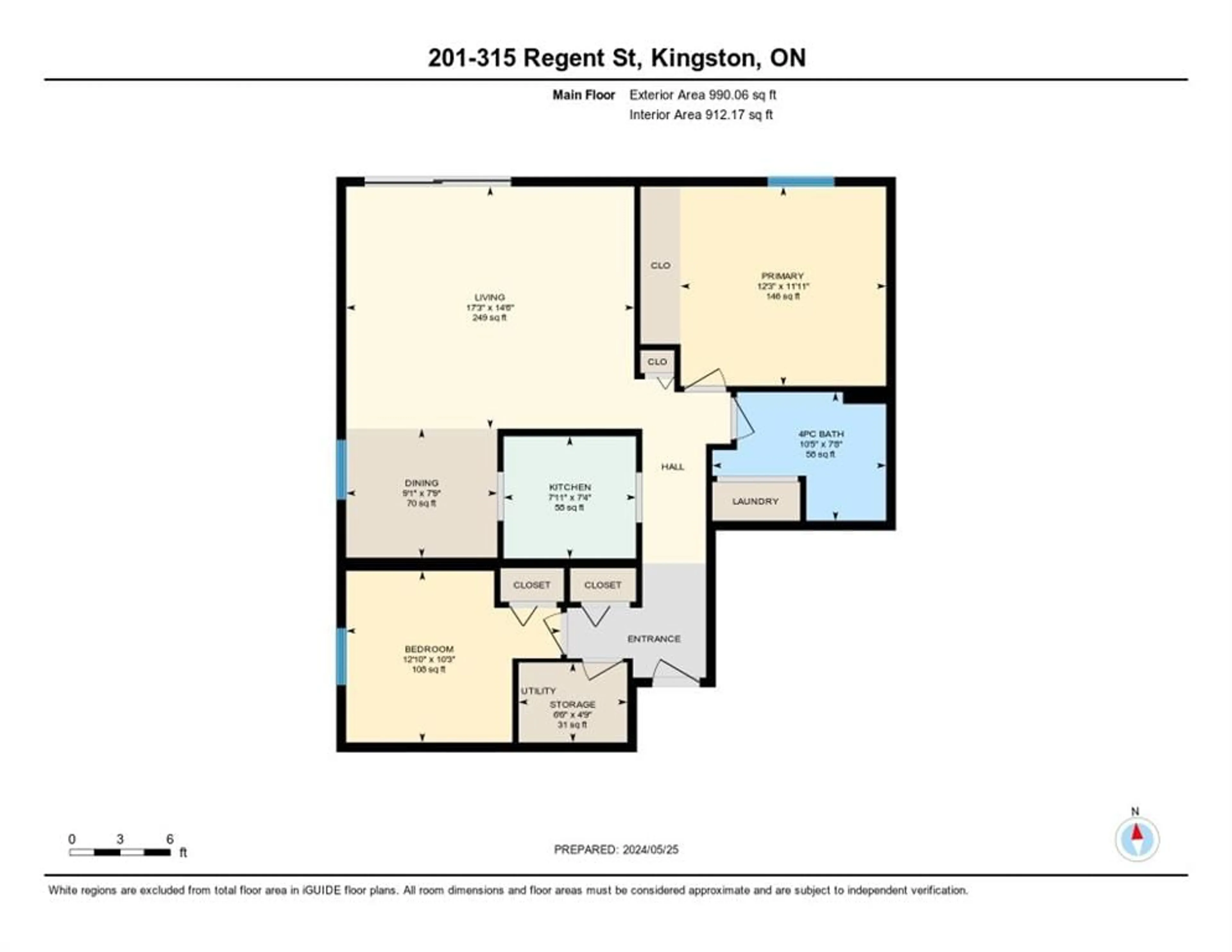 Floor plan for 315 Regent St #201, Kingston Ontario K7L 4K7