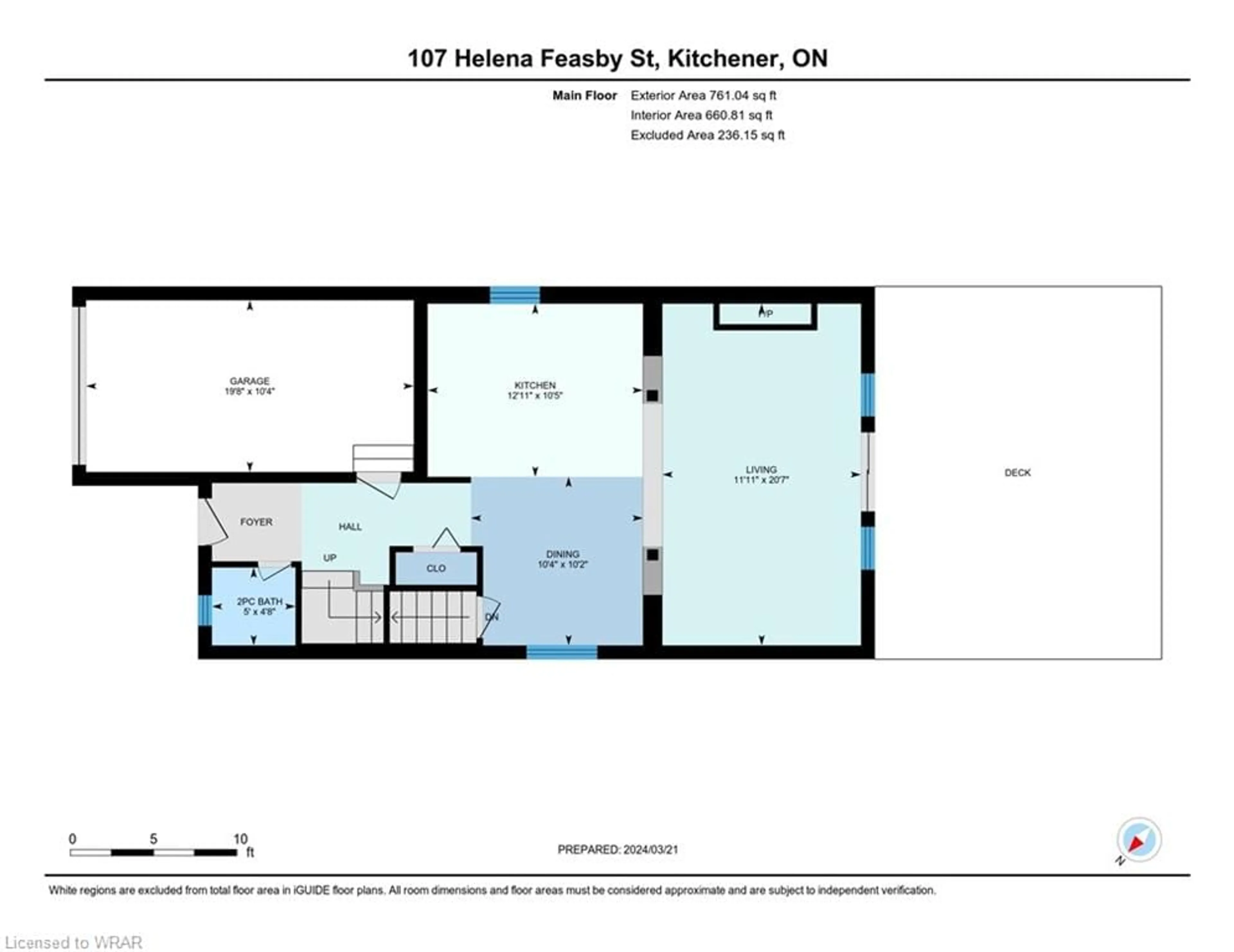 Floor plan for 107 Helena Feasby St, Kitchener Ontario N2E 4K9