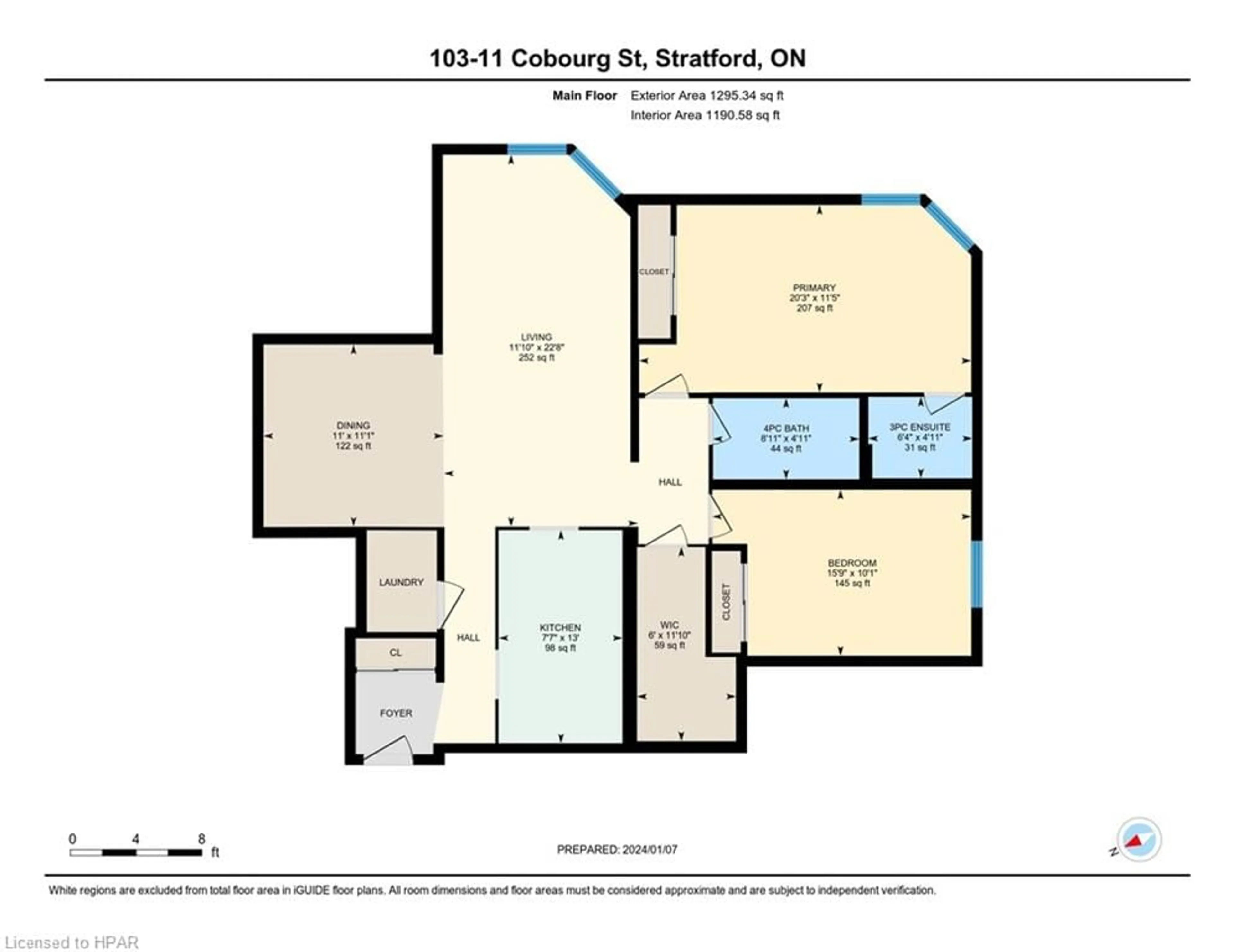 Floor plan for 11 Cobourg St #103, Stratford Ontario N5A 3E4