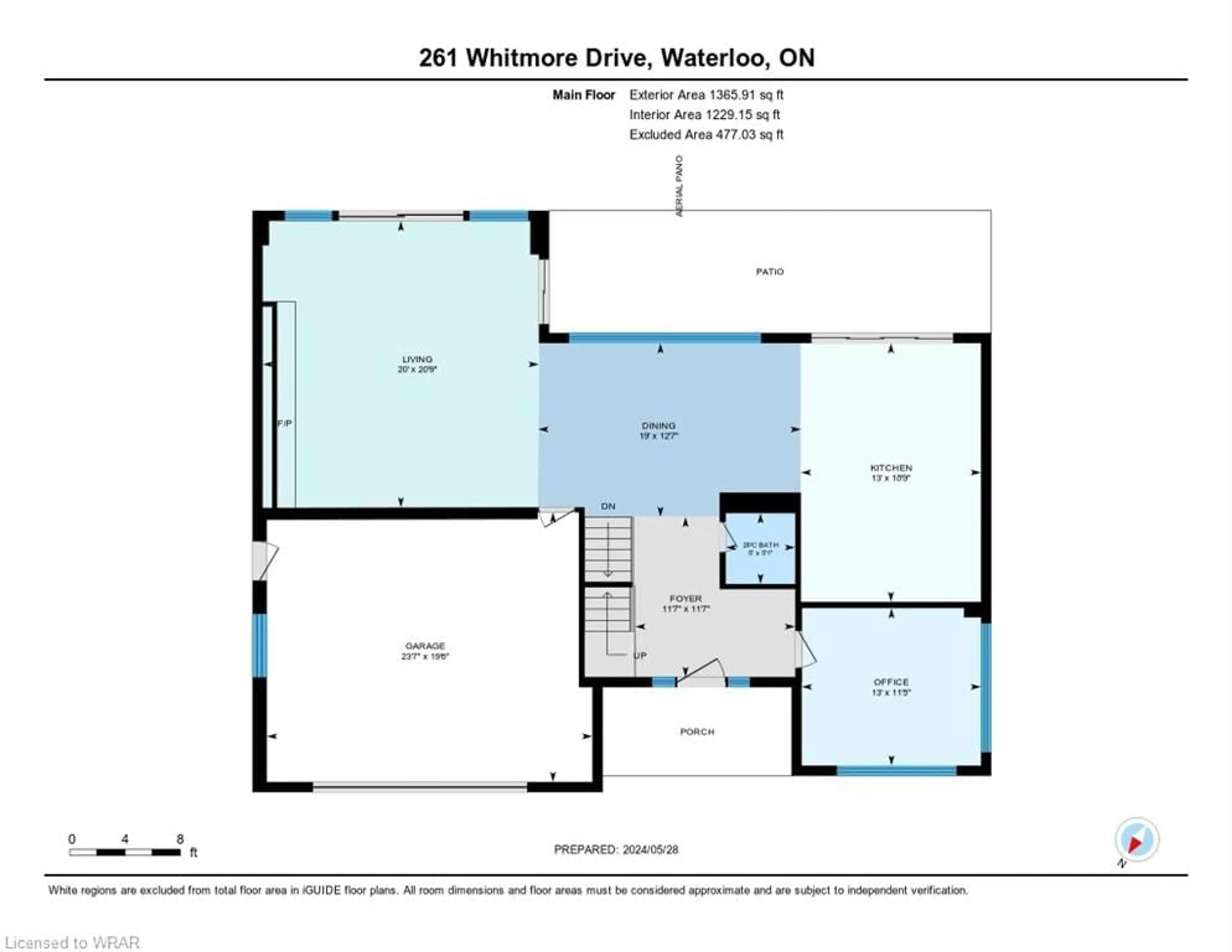 Floor plan for 261 Whitmore Dr, Waterloo Ontario N2K 2M5