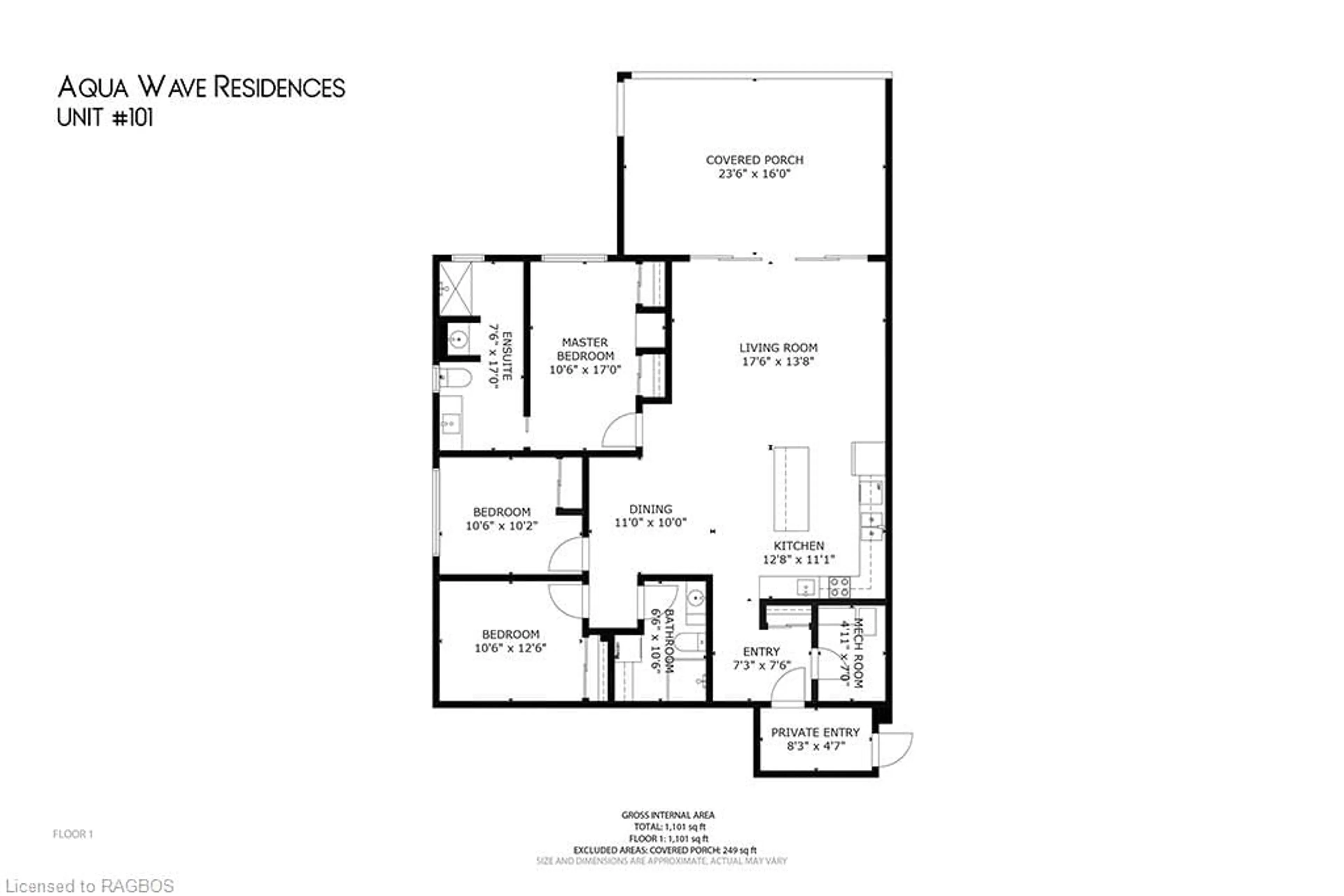 Floor plan for 535 Isaac St #101, South Bruce Peninsula Ontario N0H 2T0