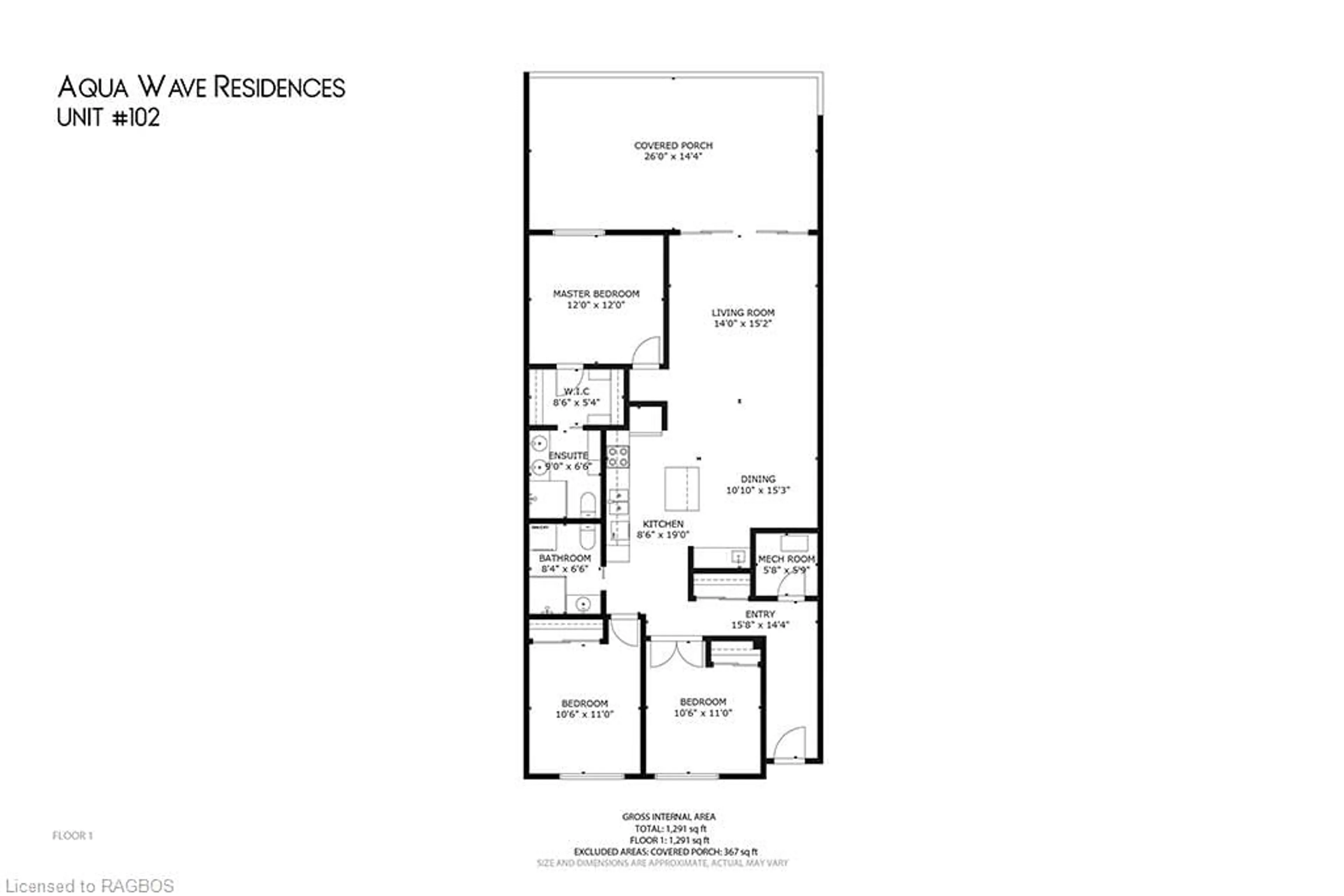 Floor plan for 535 Isaac St #102, South Bruce Peninsula Ontario N0H 2T0