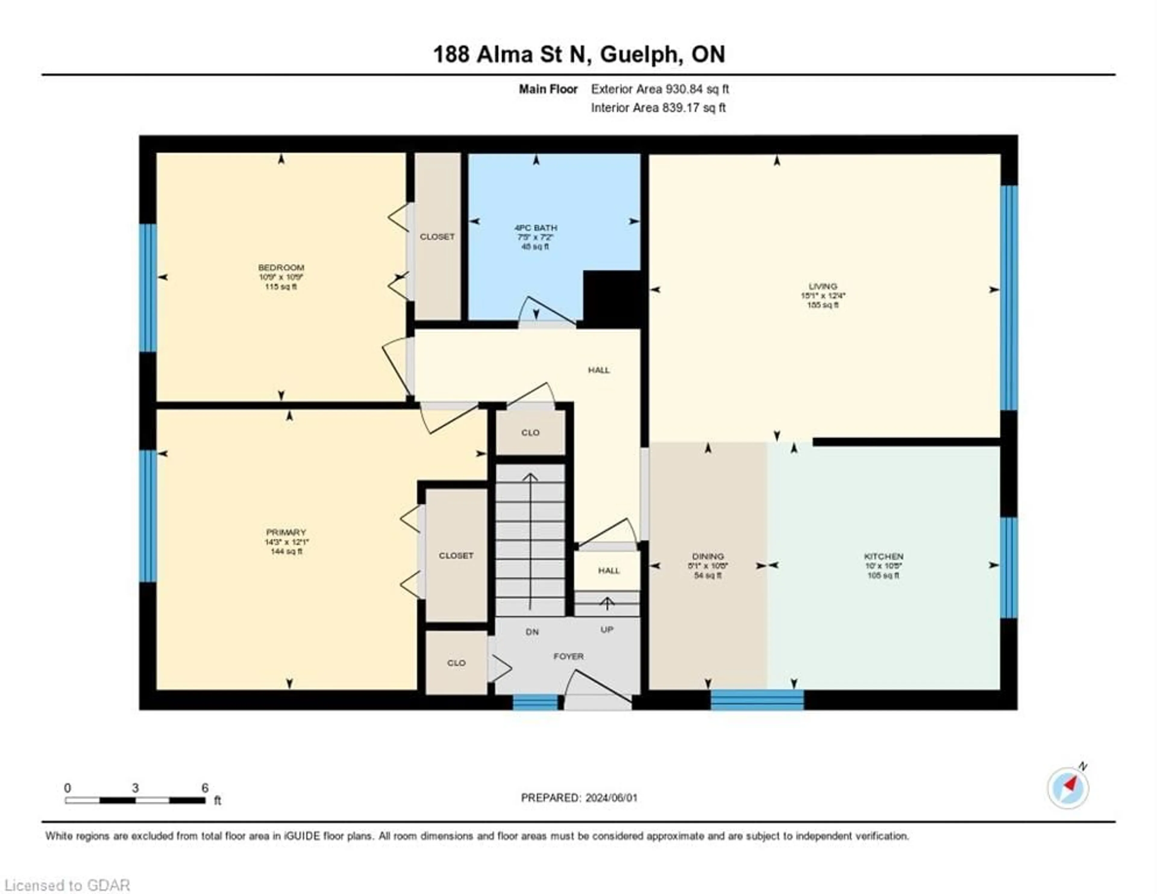 Floor plan for 188 Alma St, Guelph Ontario N1H 5X5