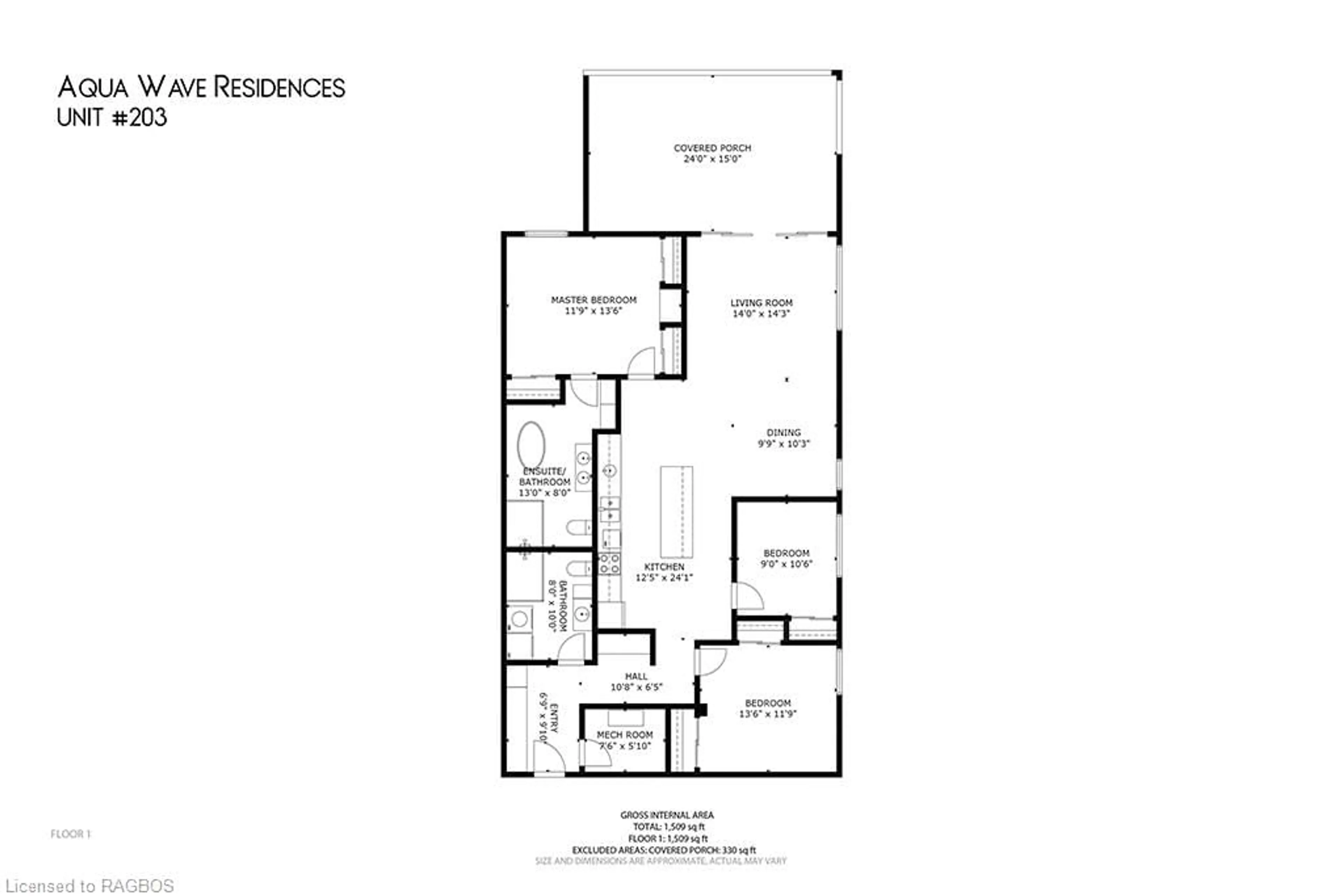 Floor plan for 535 Isaac St #203, South Bruce Peninsula Ontario N0H 2T0