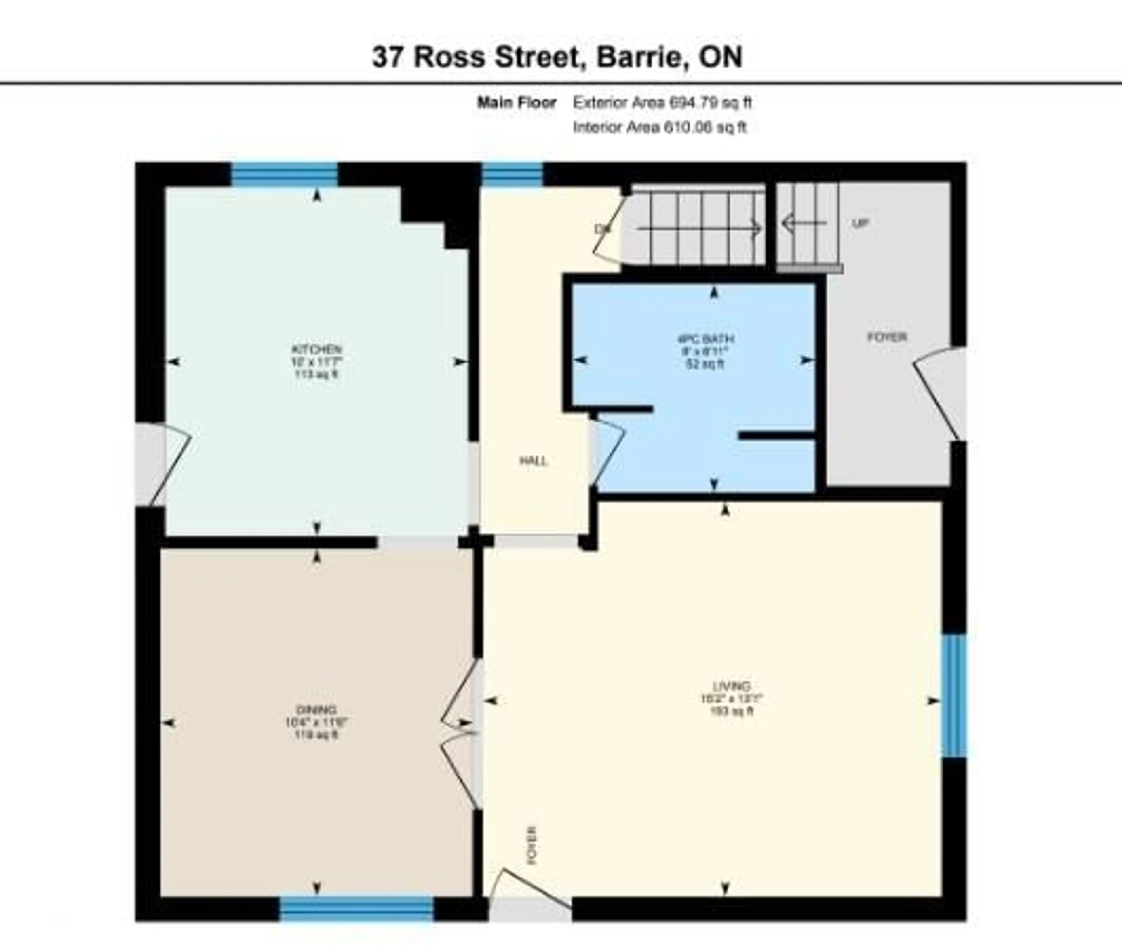 Floor plan for 37 Ross St, Barrie Ontario L4N 1G1