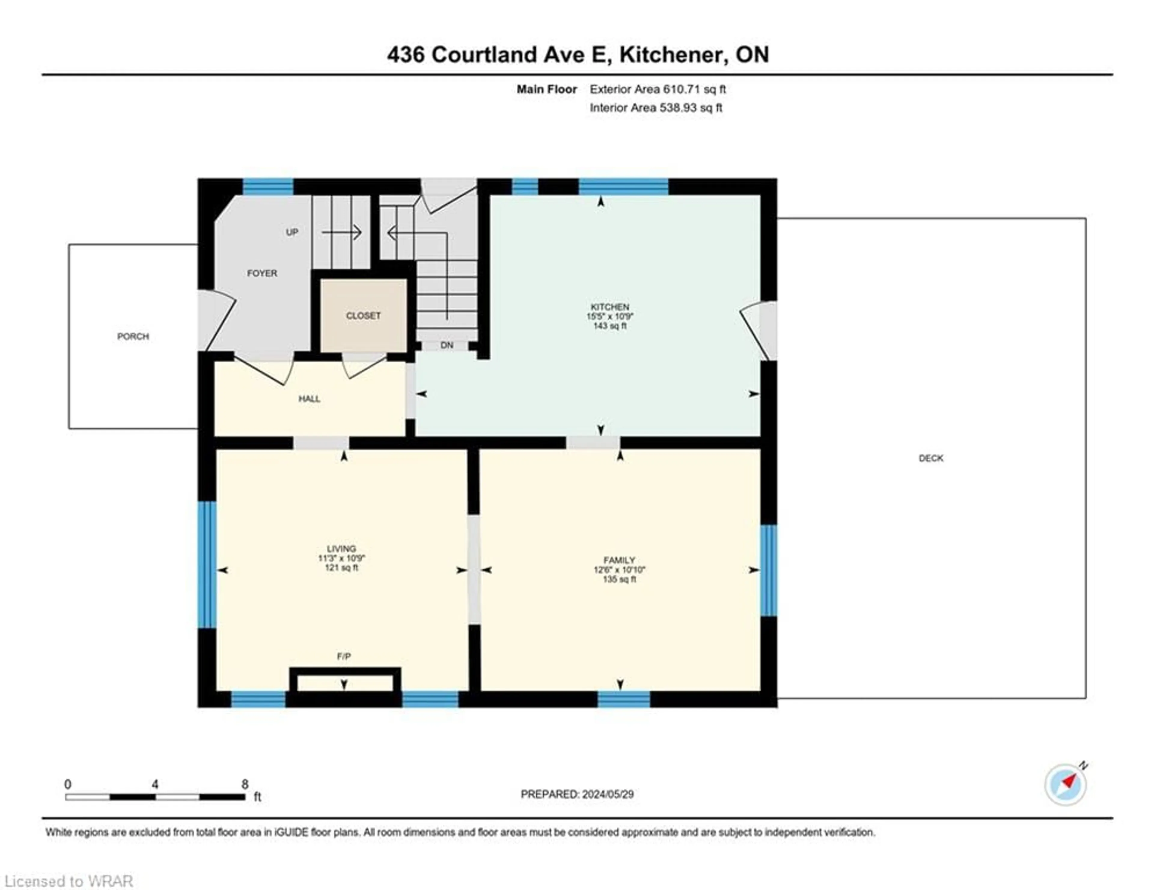 Floor plan for 436 Courtland Ave, Kitchener Ontario N2G 2W4