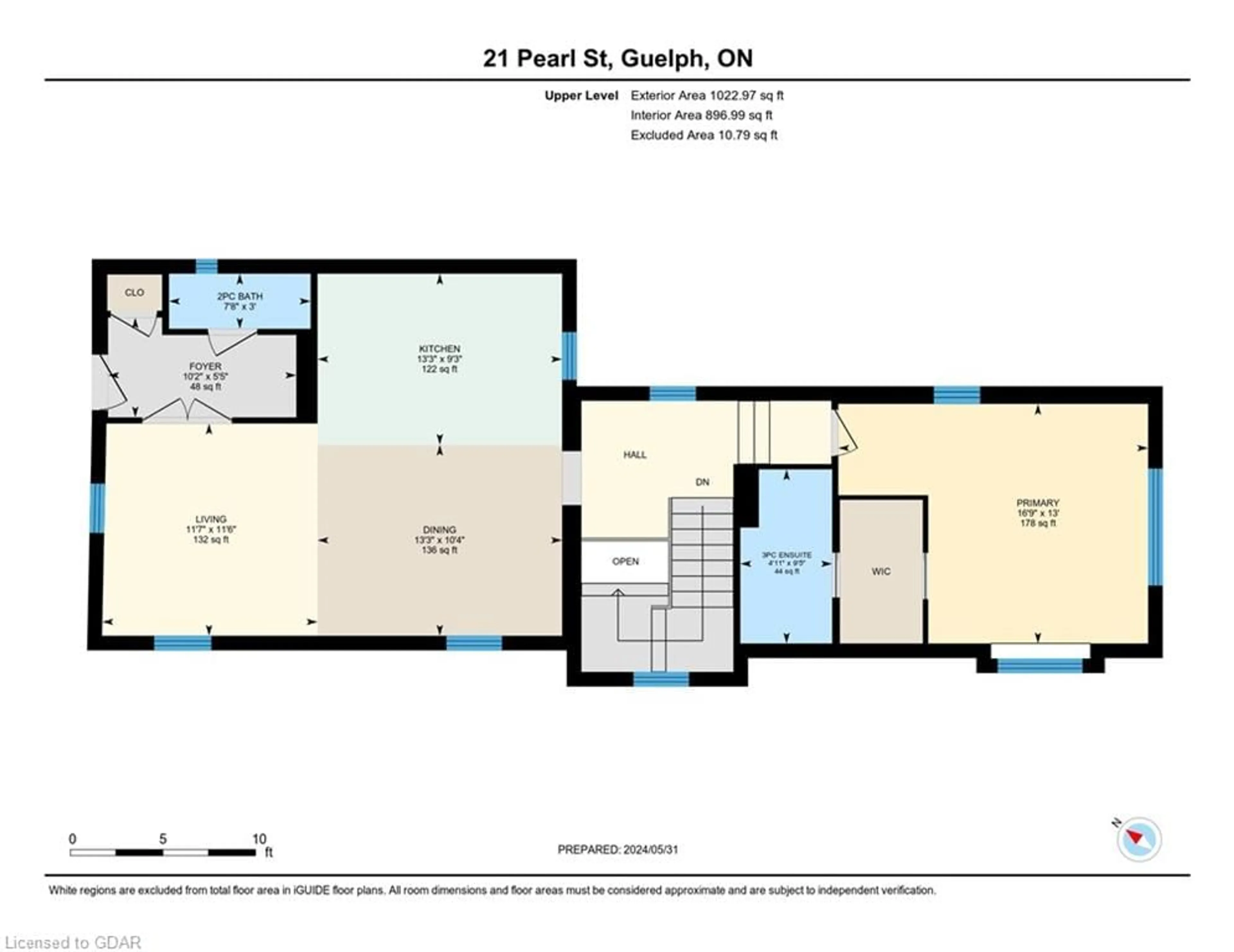 Floor plan for 21 Pearl St, Guelph Ontario N1E 2E4