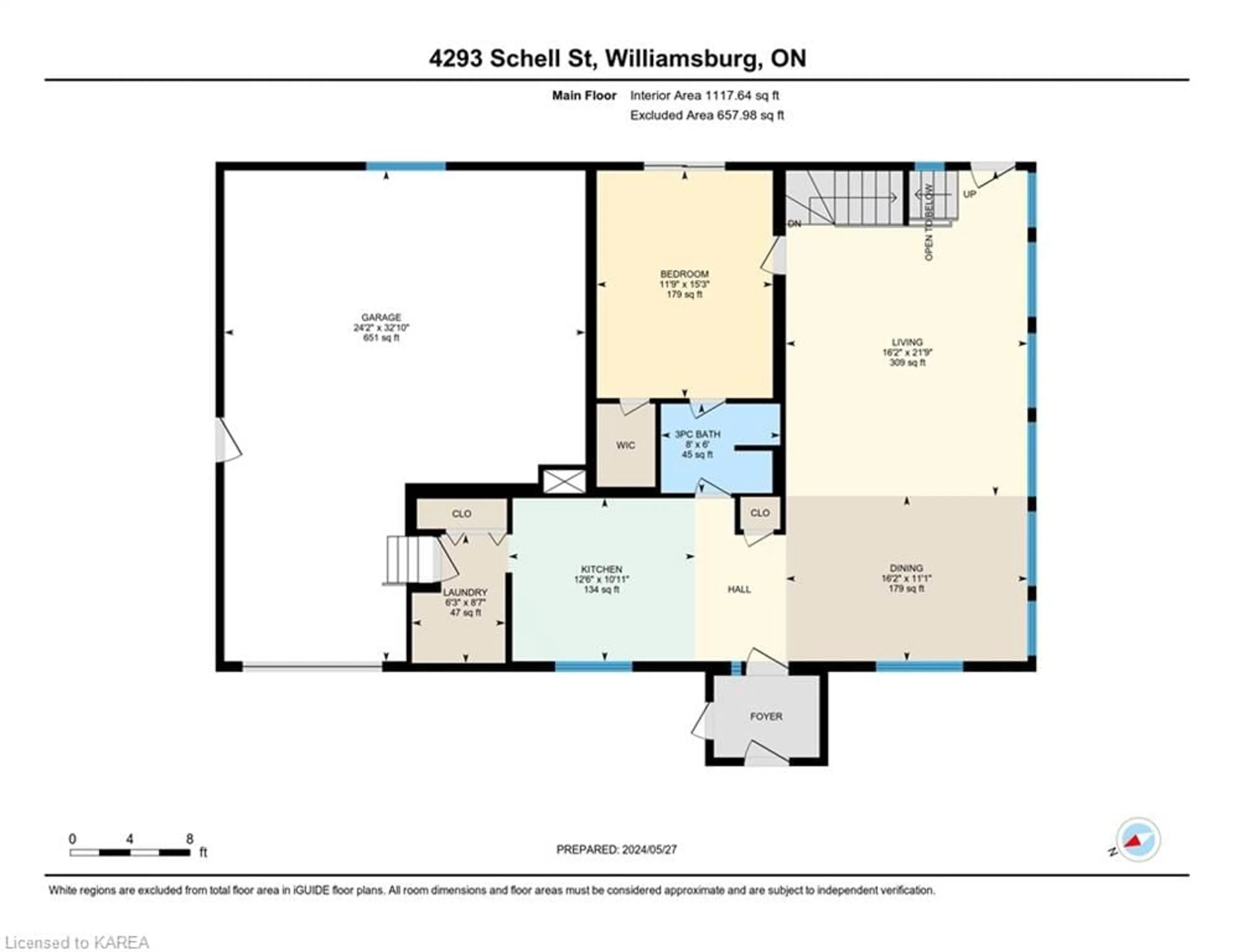 Floor plan for 4293 Schell St, Williamsburg Ontario K0C 2H0