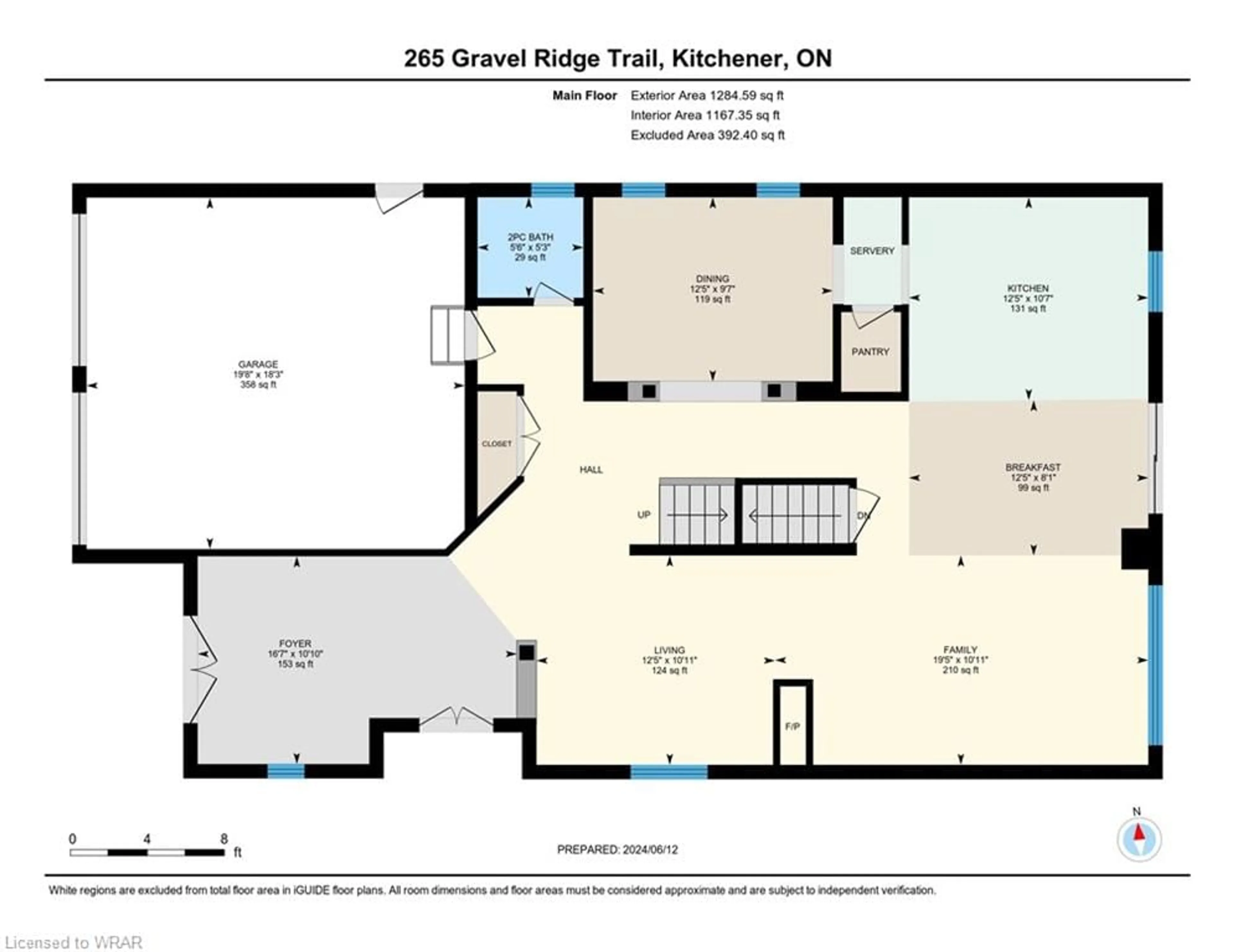Floor plan for 265 Gravel Ridge Trail, Kitchener Ontario N2E 0C5