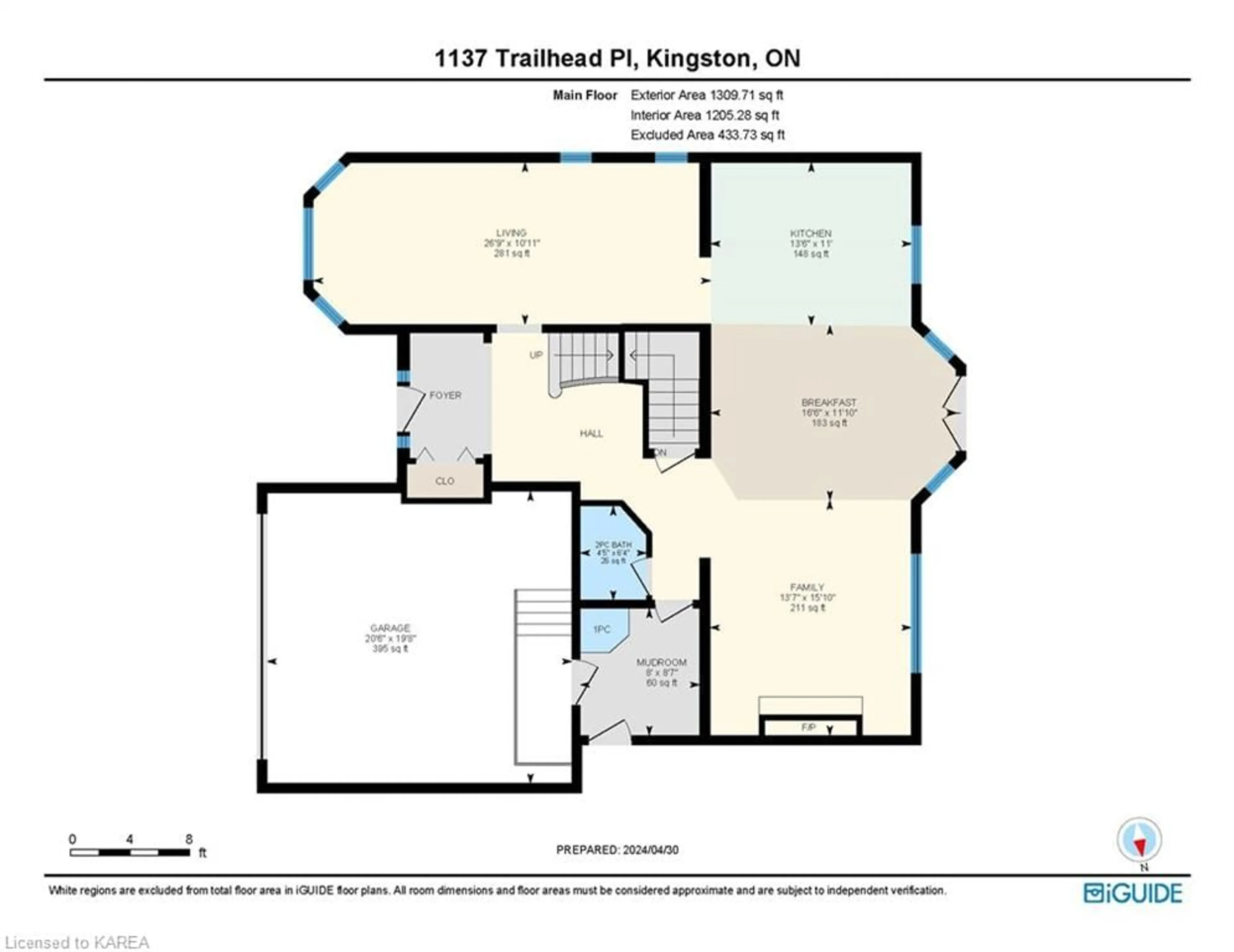 Floor plan for 1137 Trailhead Pl, Kingston Ontario K7M 9H3