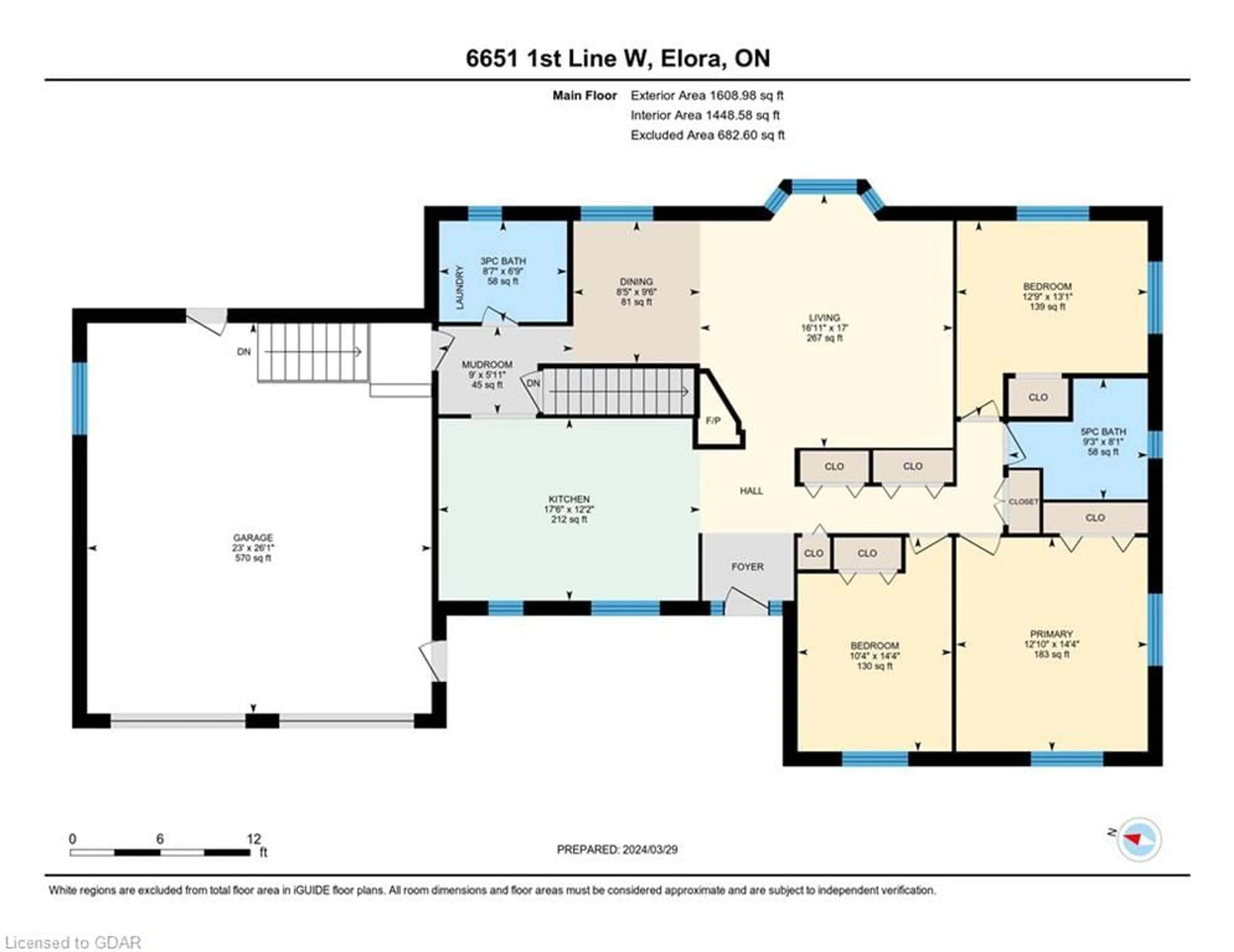 Floor plan for 6651 First Line West, Elora Ontario N0B 1S0