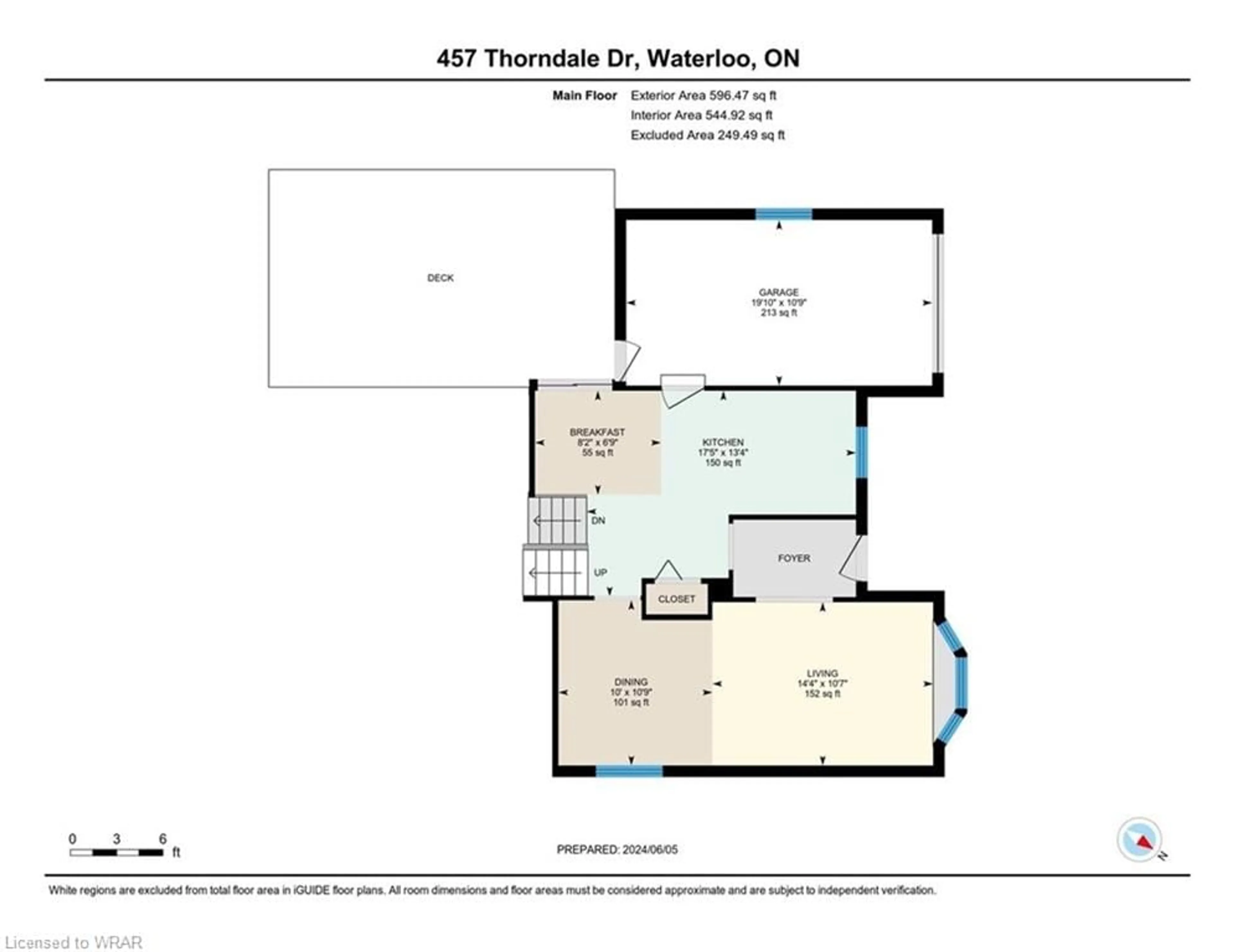Floor plan for 457 Thorndale Dr, Waterloo Ontario N2T 1S9
