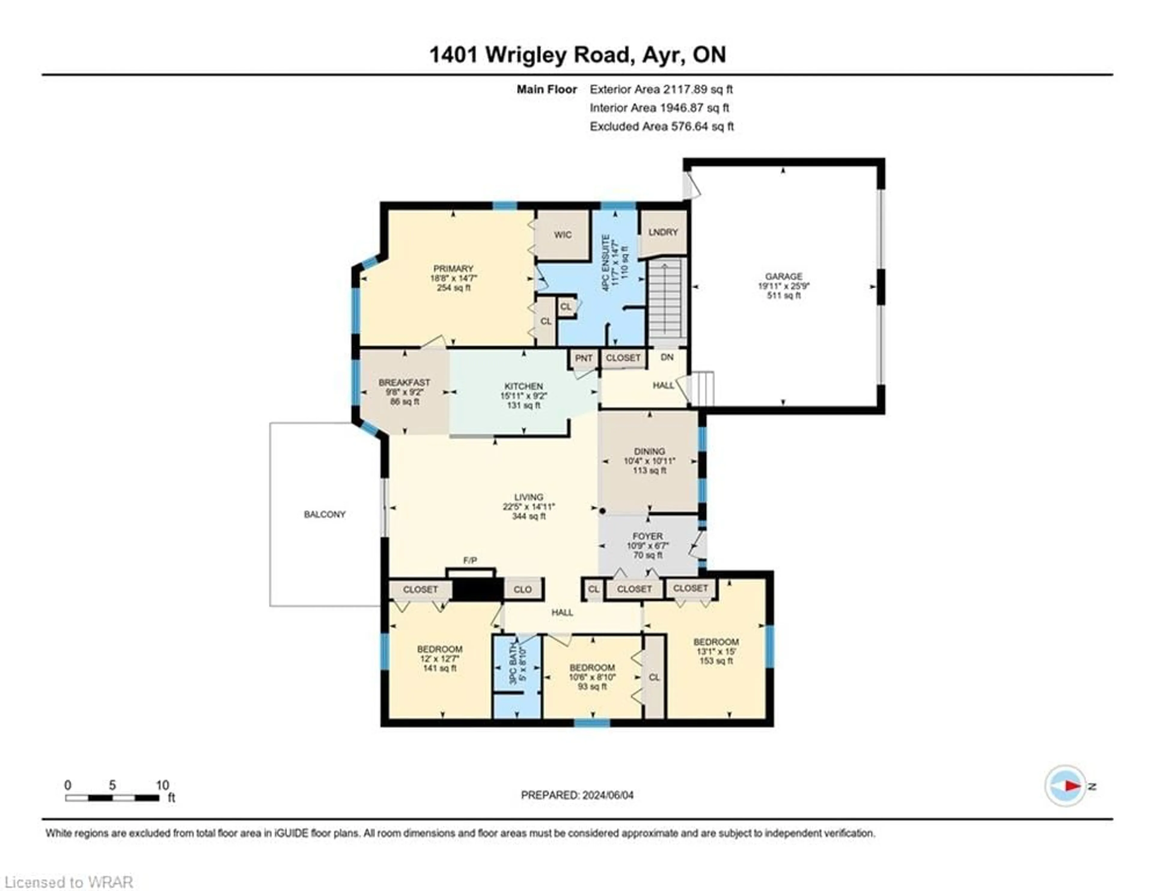 Floor plan for 1401 Wrigley Rd, Ayr Ontario N0B 1E0