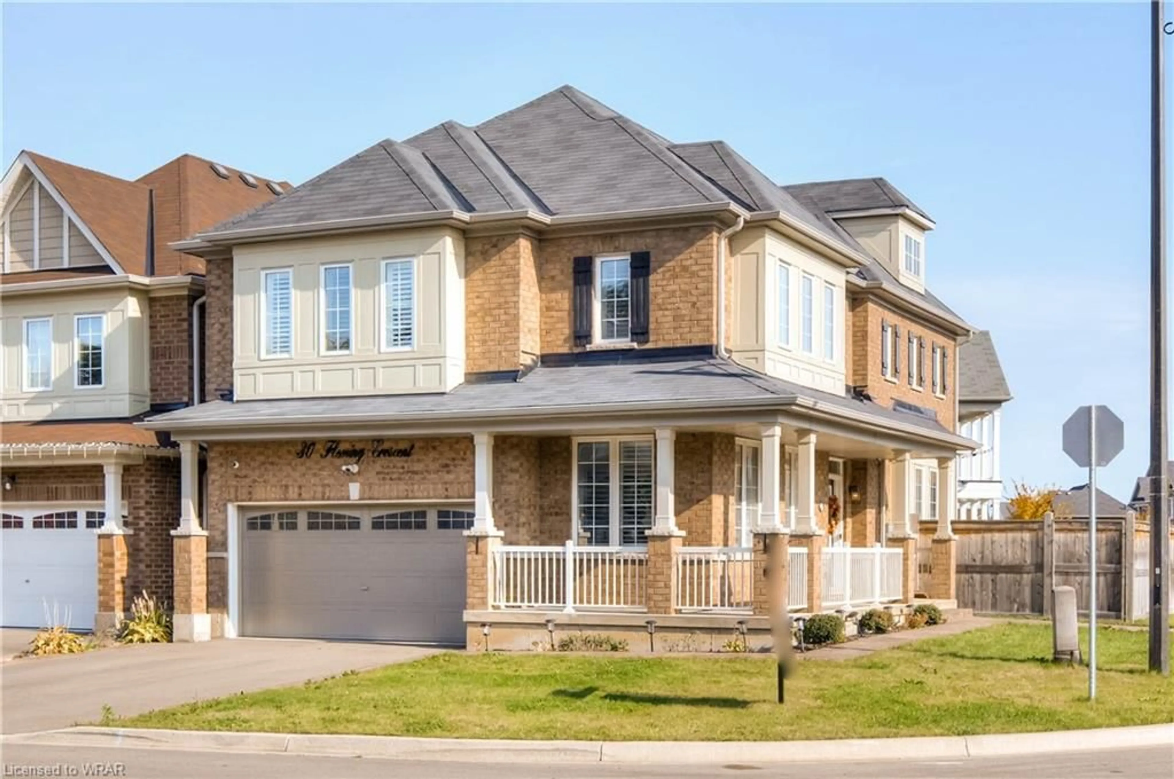 Home with brick exterior material for 30 Fleming Cres, Caledonia Ontario N3W 0C4