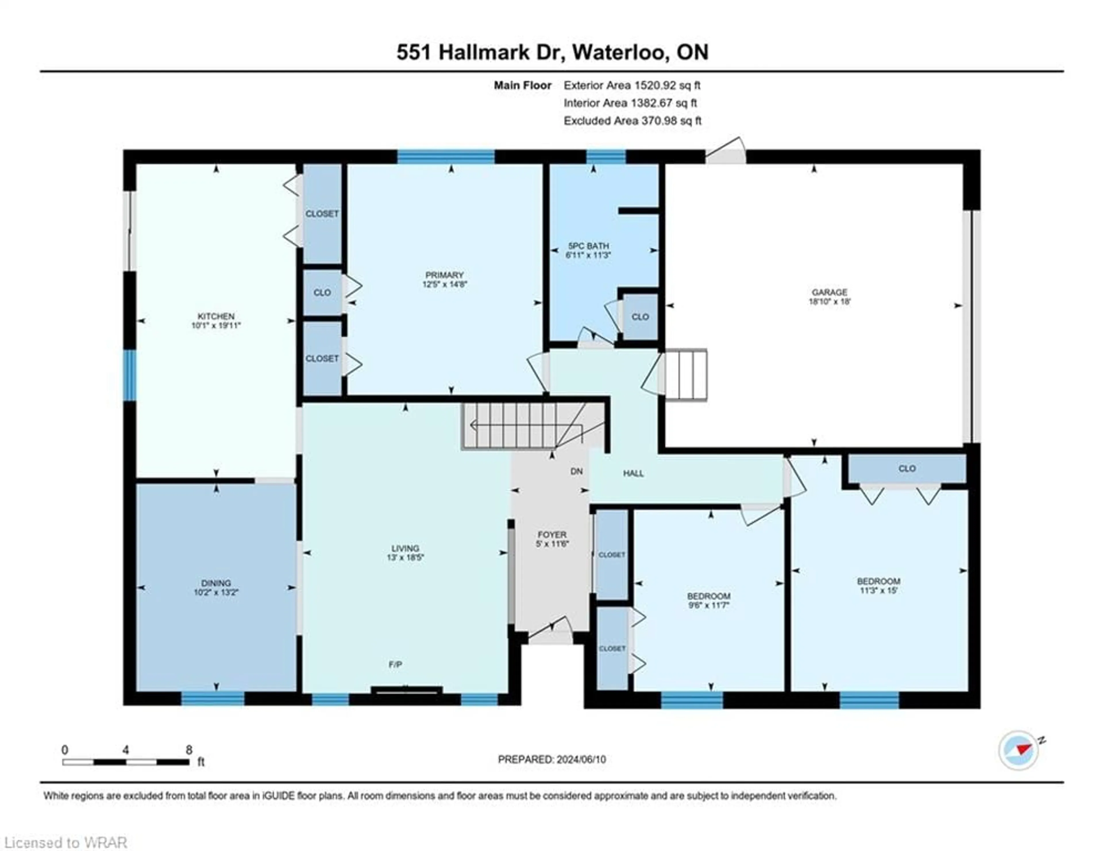 Floor plan for 551 Hallmark Dr, Waterloo Ontario N2K 3P3