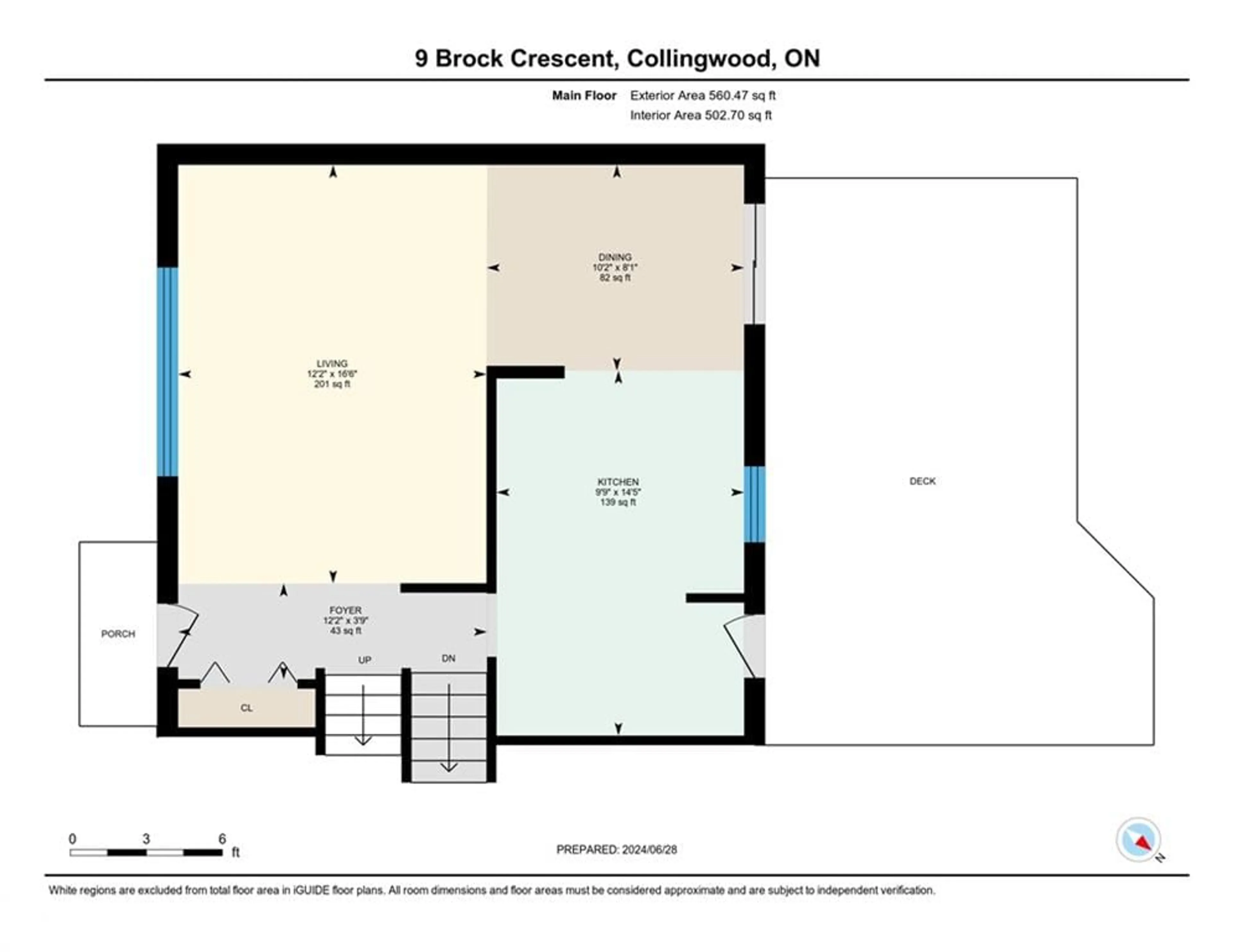 Floor plan for 9 Brock Cres, Collingwood Ontario L9Y 4A4