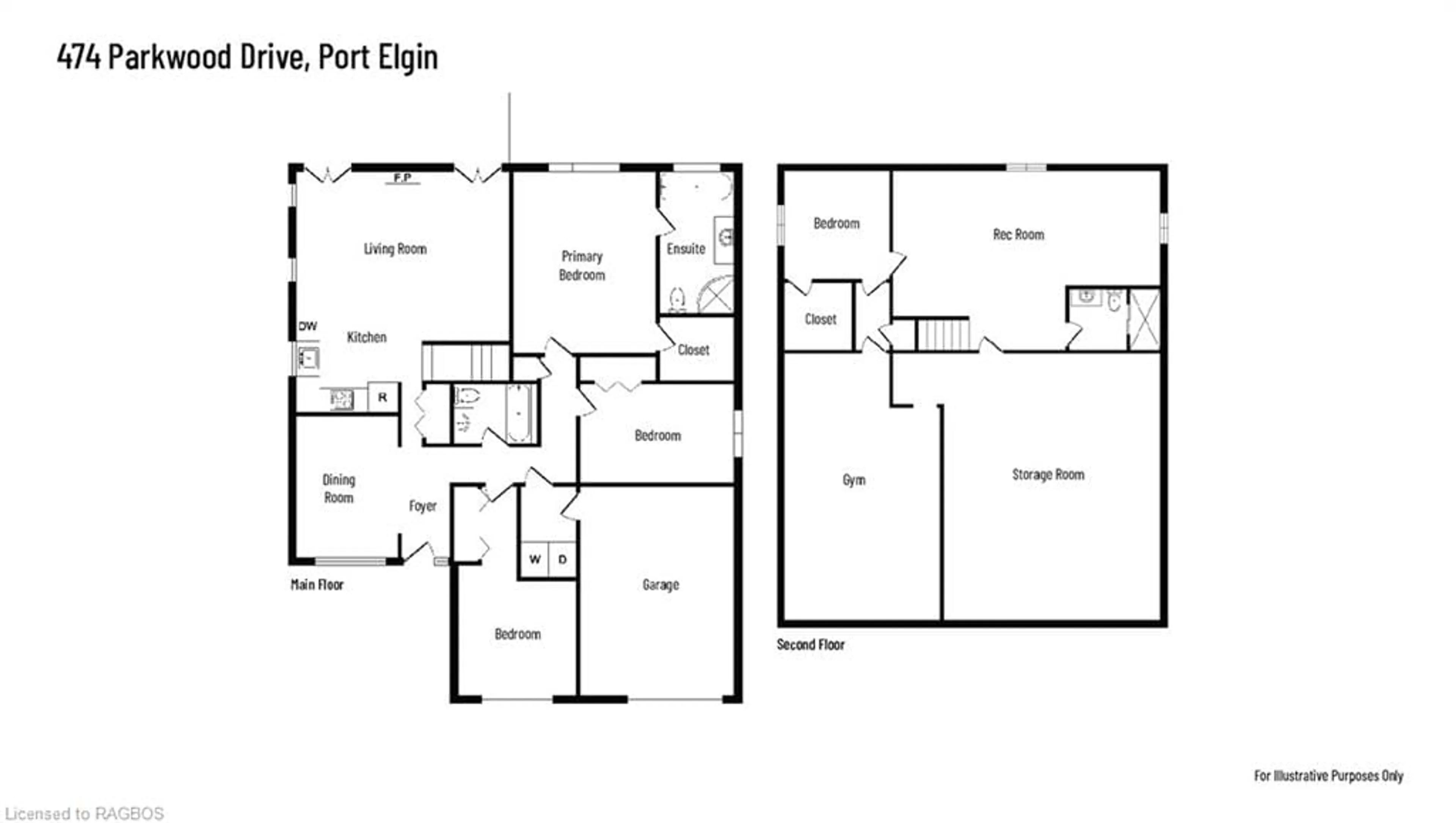 Floor plan for 474 Parkwood Dr, Port Elgin Ontario N0H 2C2