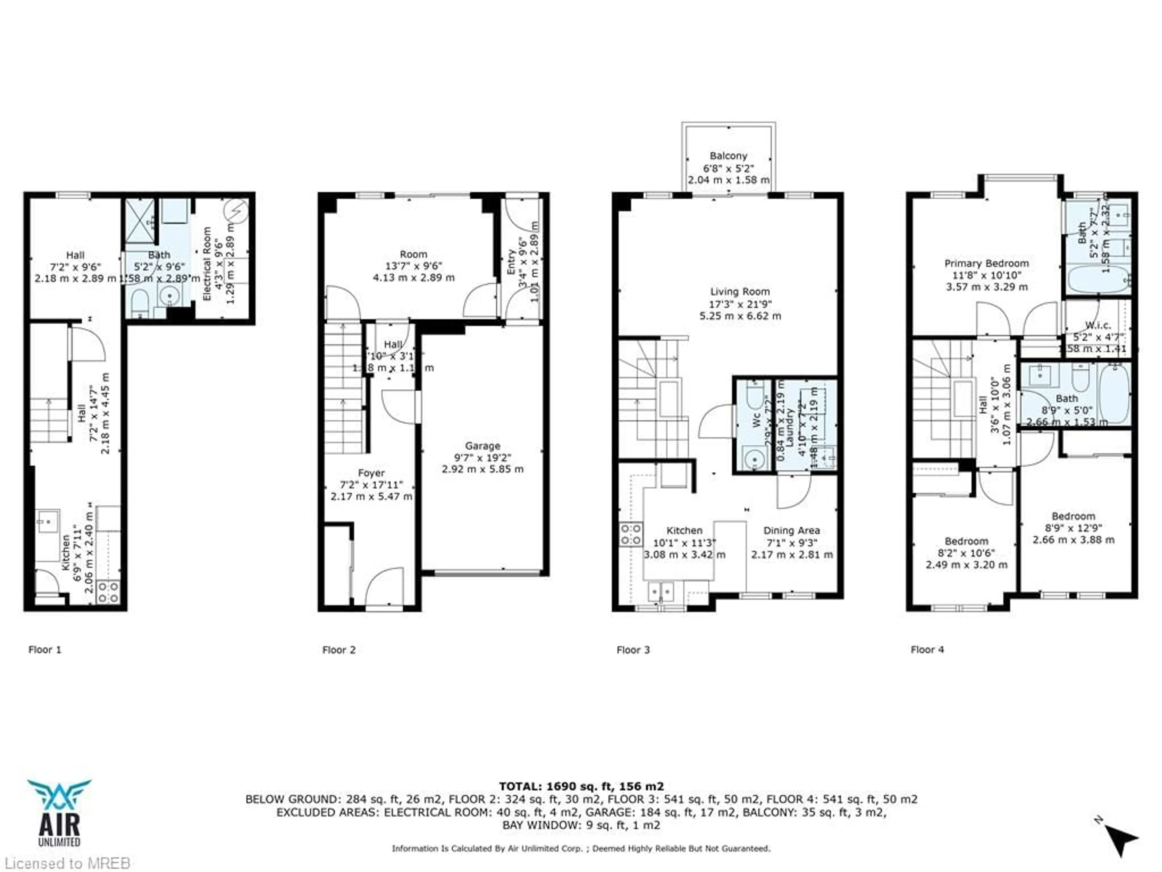 Floor plan for 21 Axelrod Ave, Brampton Ontario L6Y 5S9
