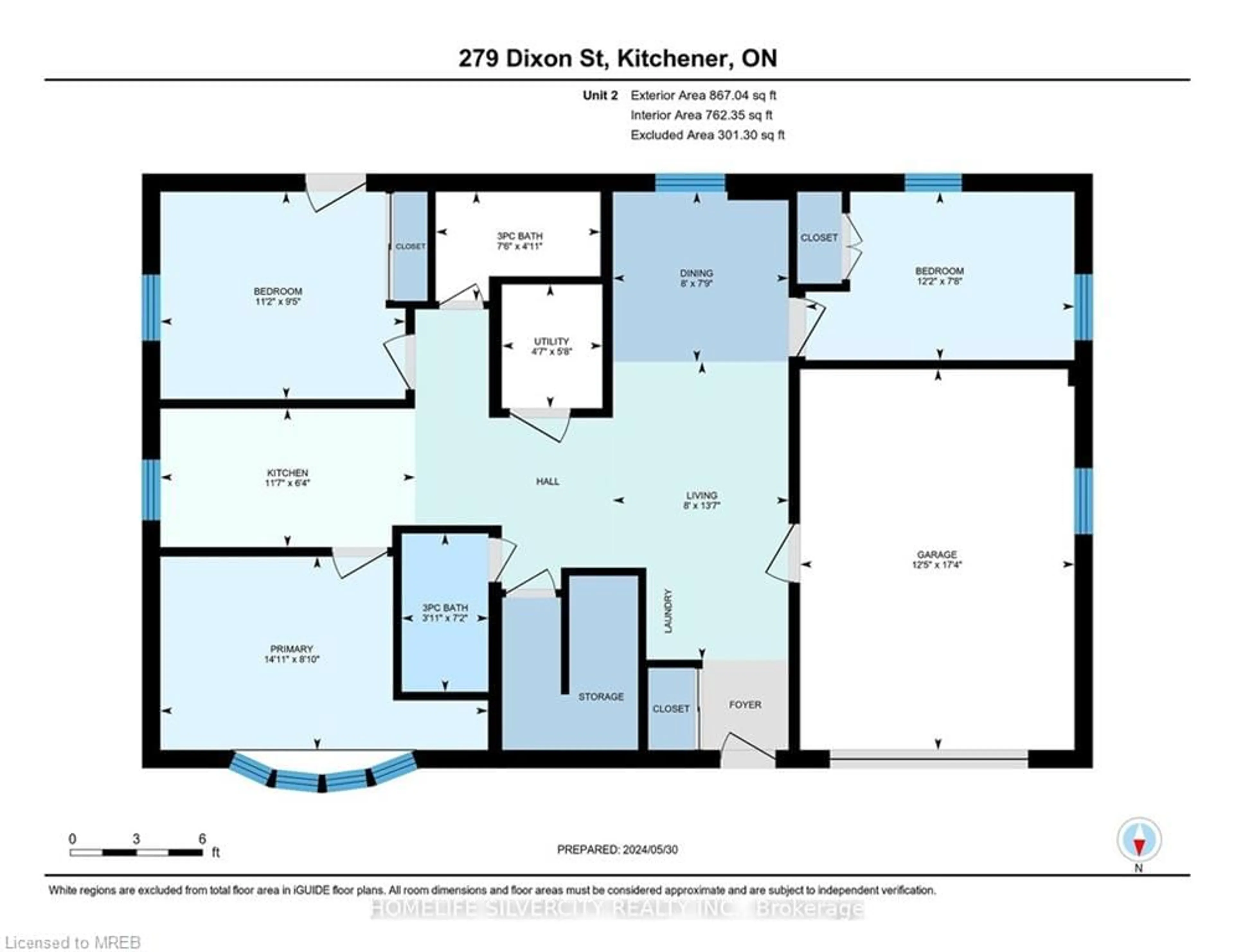Floor plan for 279 Dixon St, Kitchener Ontario N2G 3G1