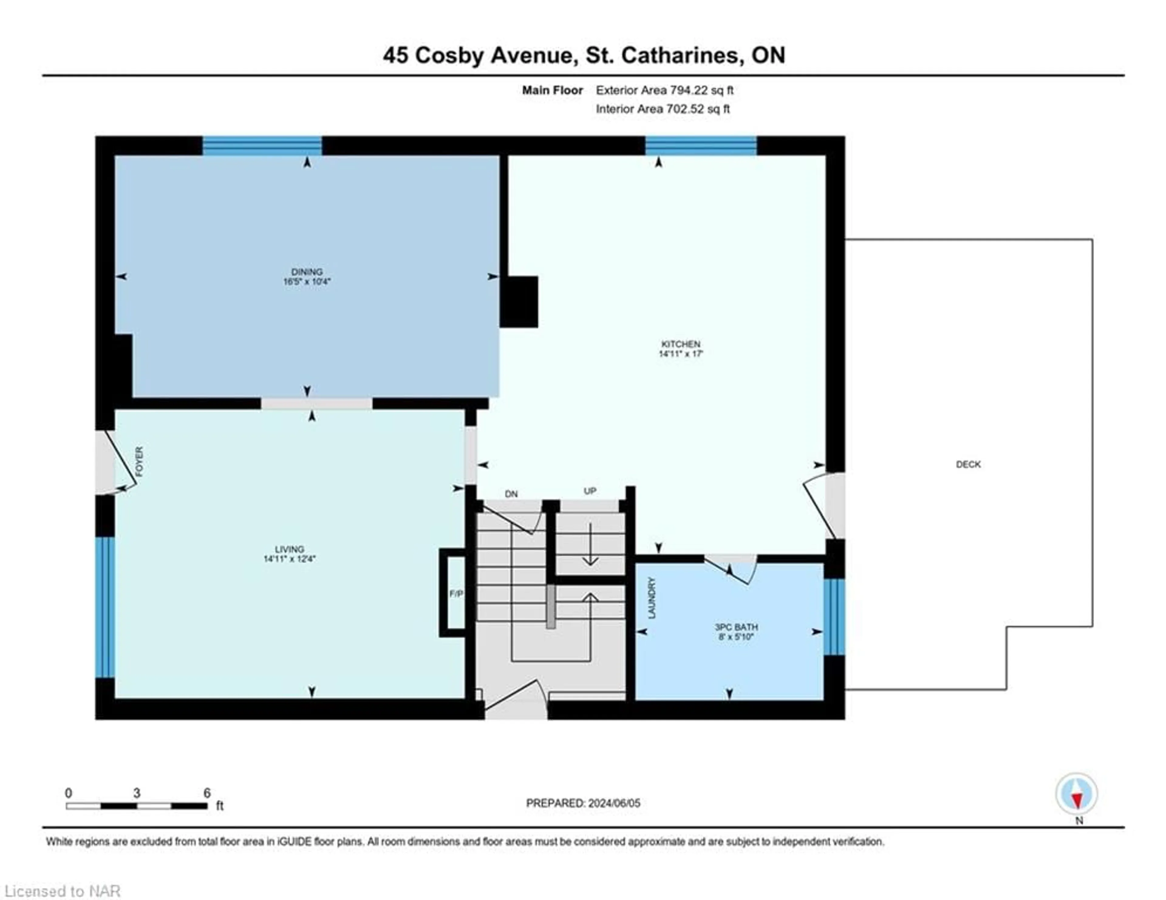 Floor plan for 45 Cosby Ave, St. Catharines Ontario L2M 5R7