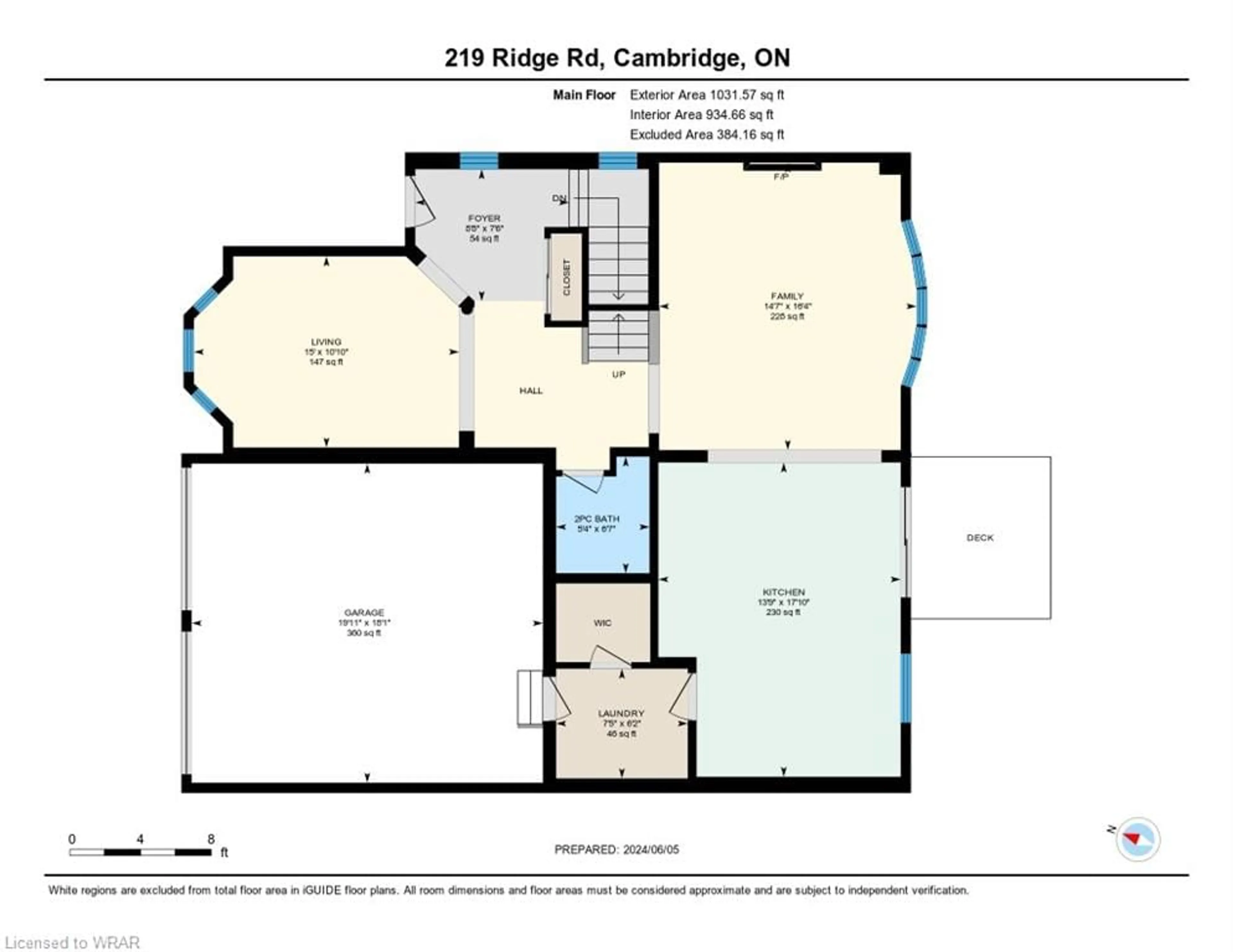 Floor plan for 219 Ridge Rd, Cambridge Ontario N3E 0C2