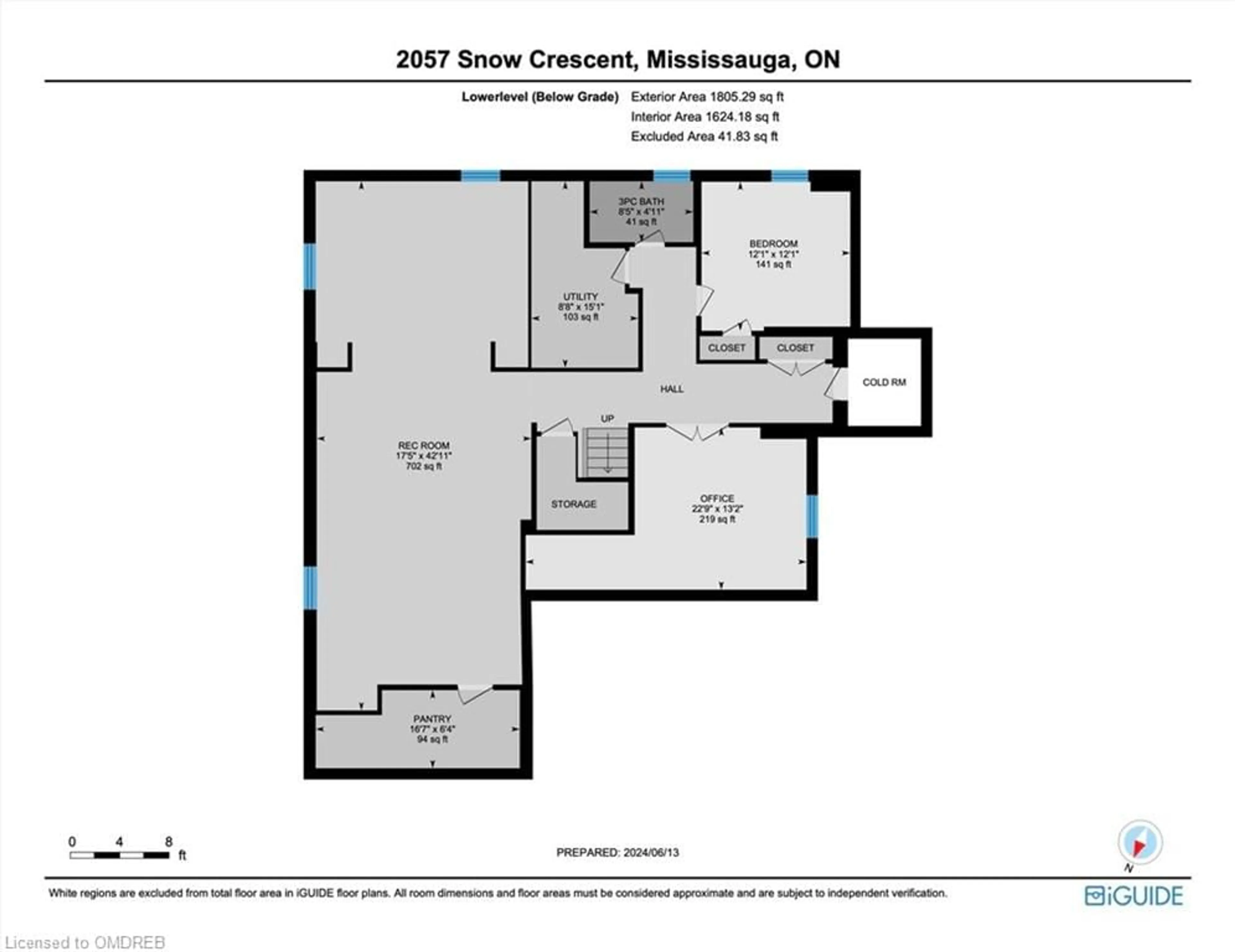 Floor plan for 2057 Snow Cres, Mississauga Ontario L4Y 1T3
