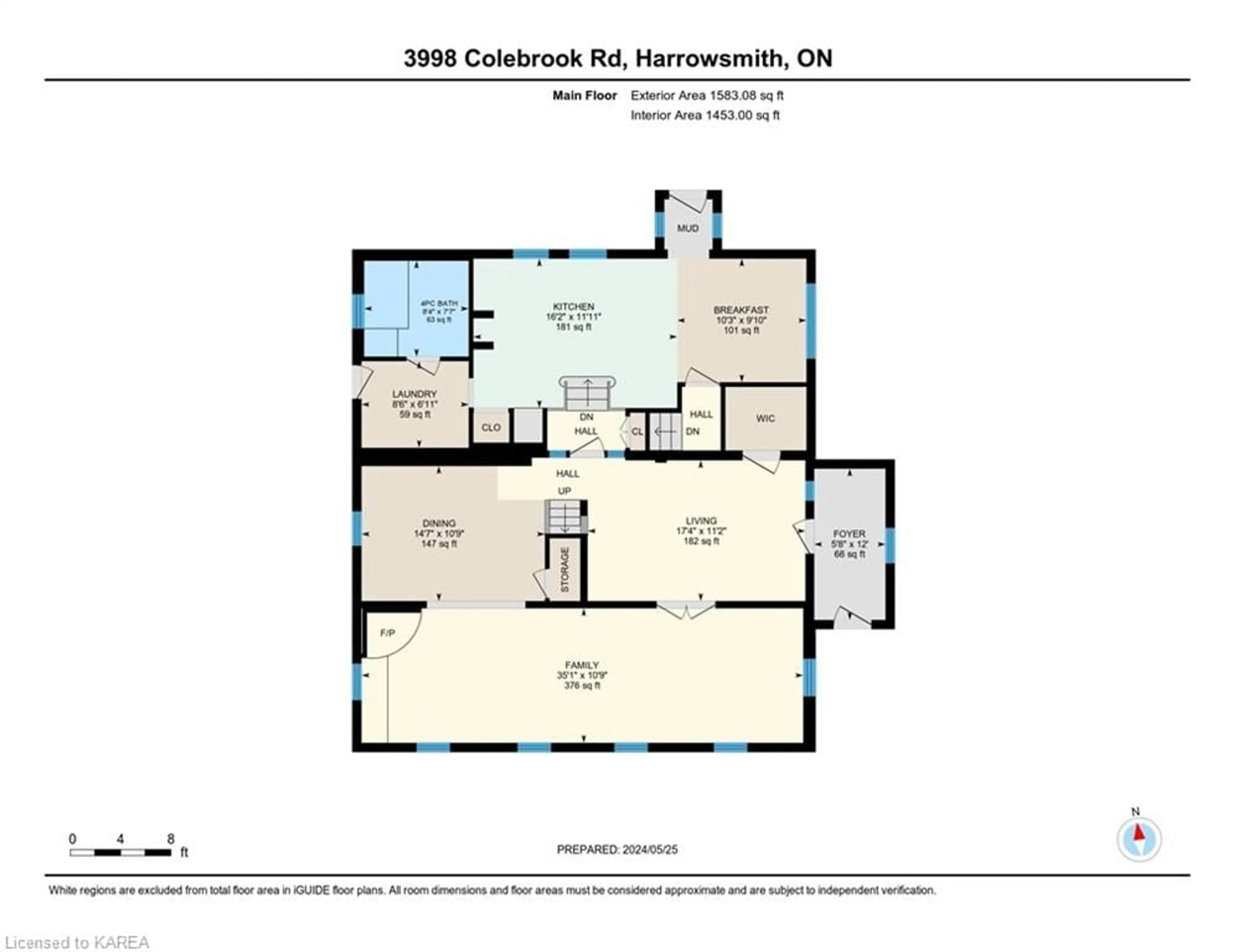 Floor plan for 3998 Colebrooke Road, Harrowsmith Ontario K0H 1V0