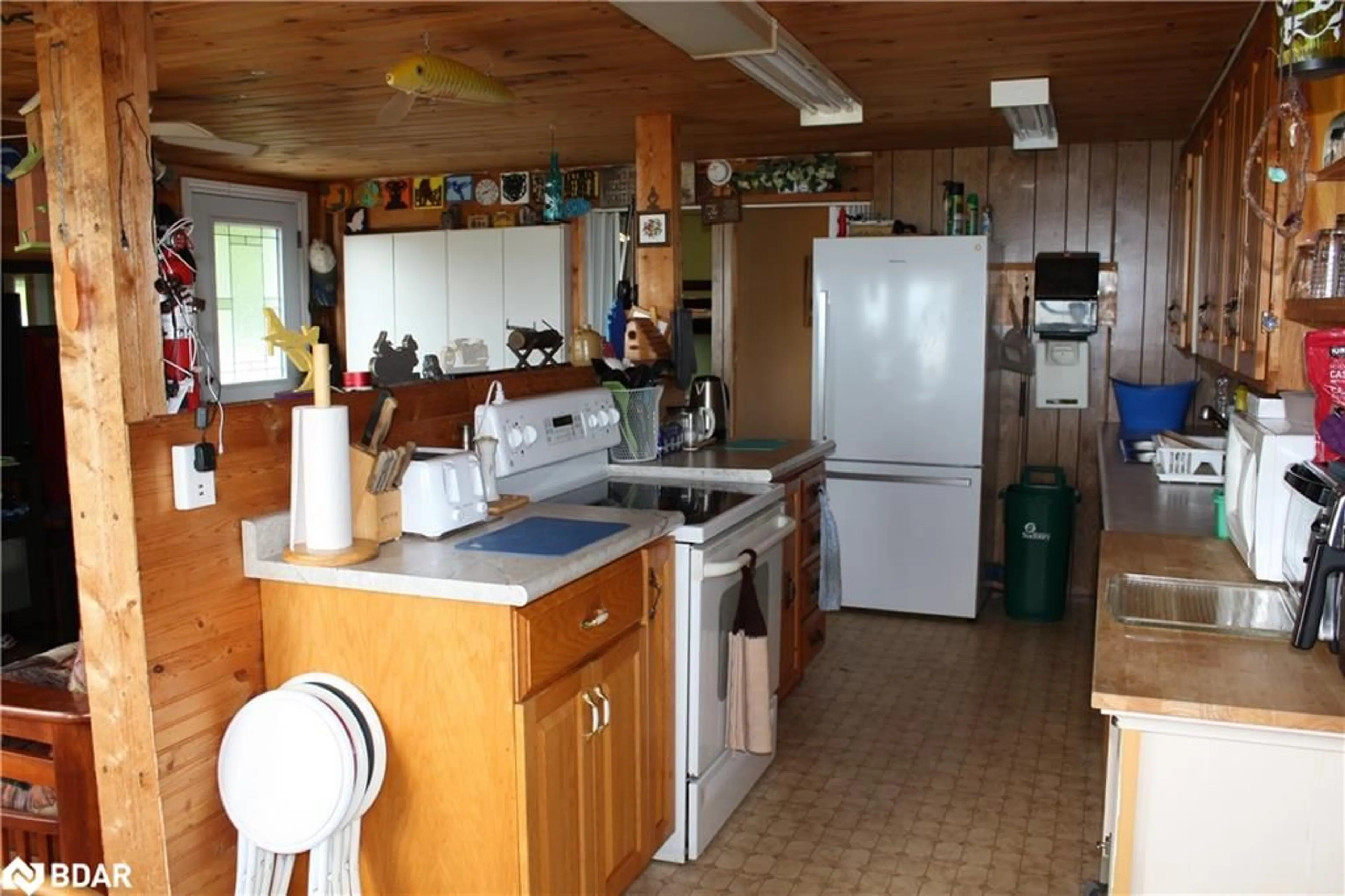 Kitchen, wood floors, cottage for 14 Lakeshore Rd Rd, Bonfield Ontario P0H 1E0