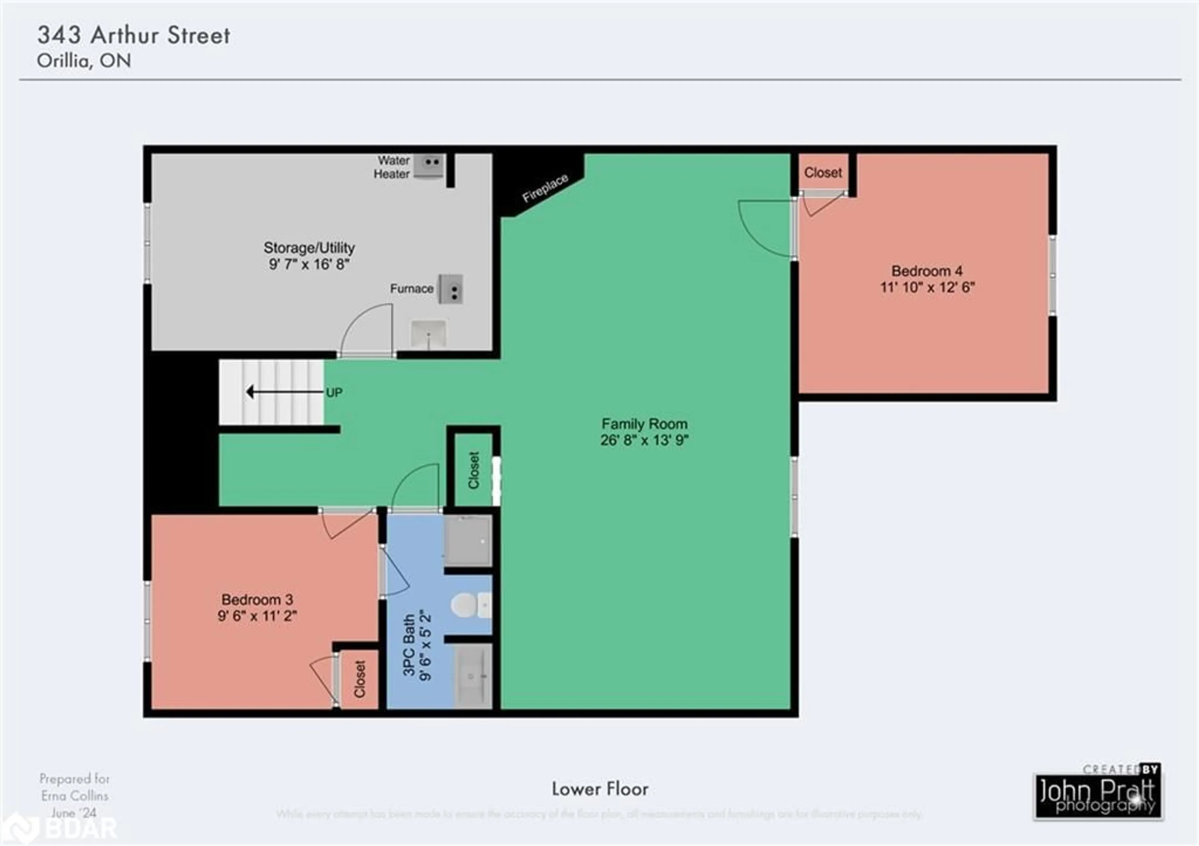 Floor plan for 343 Arthur St, Orillia Ontario L3V 3M9