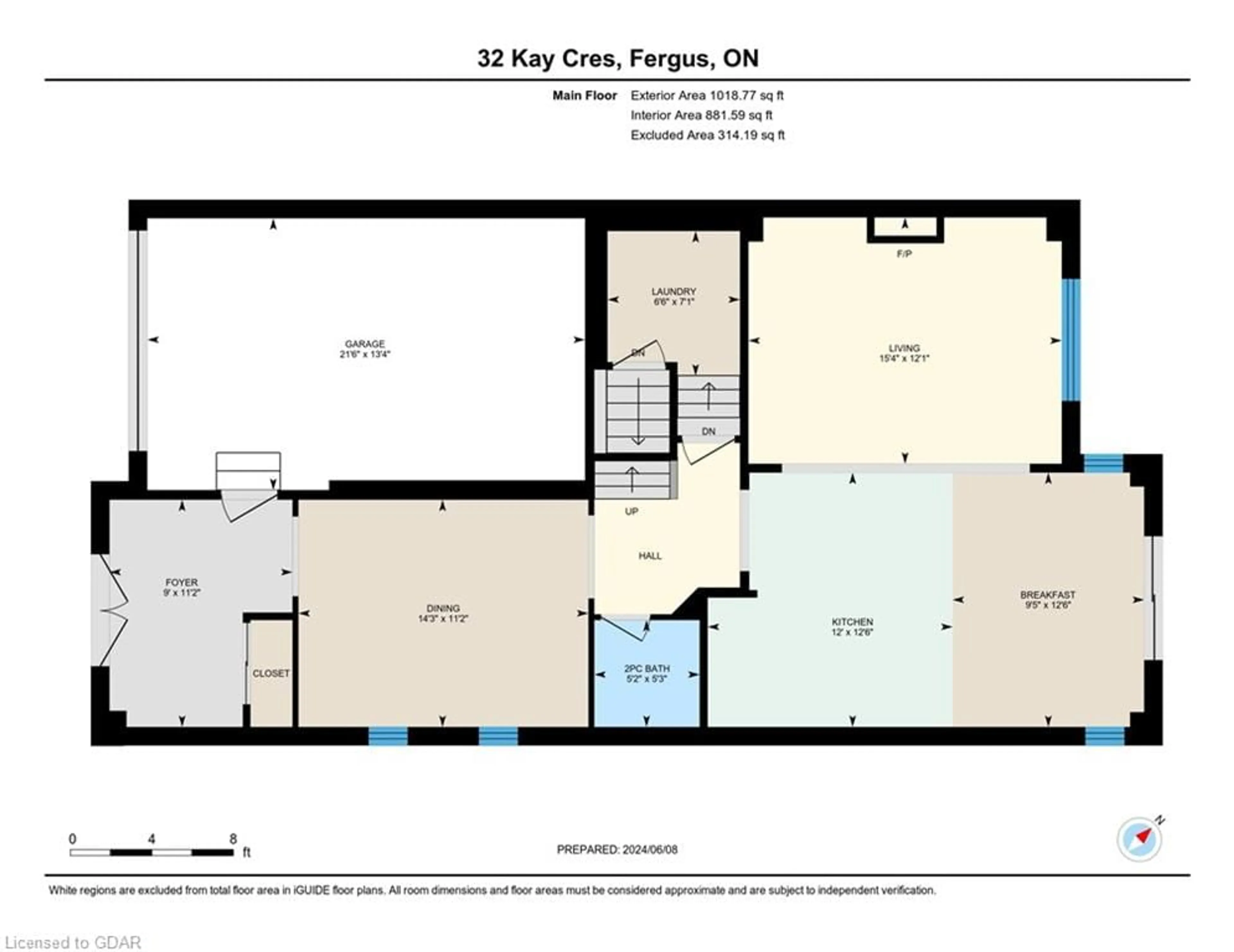 Floor plan for 32 Kay Cres, Fergus Ontario N1M 0A4