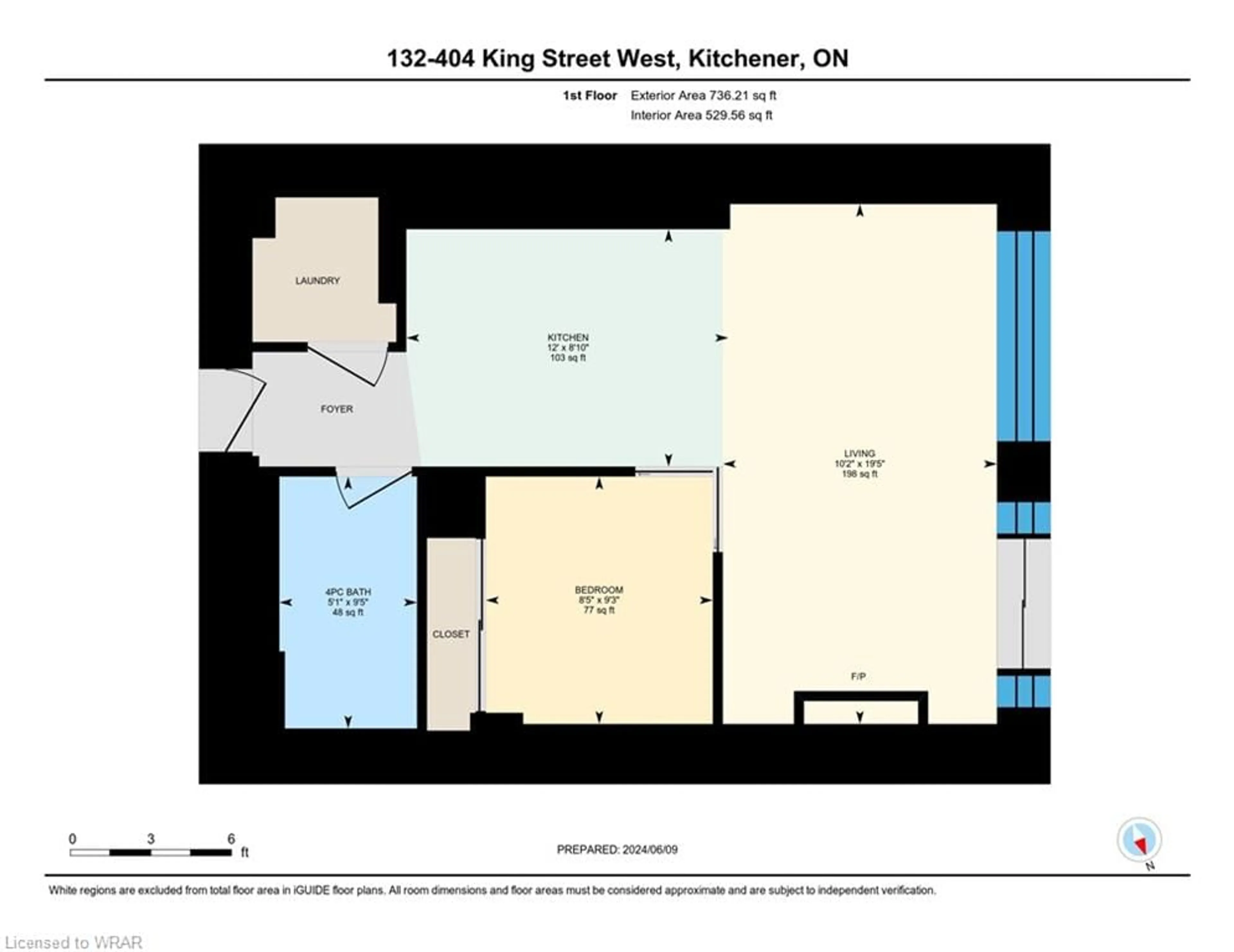 Floor plan for 404 King St #132, Kitchener Ontario N2G 2L5