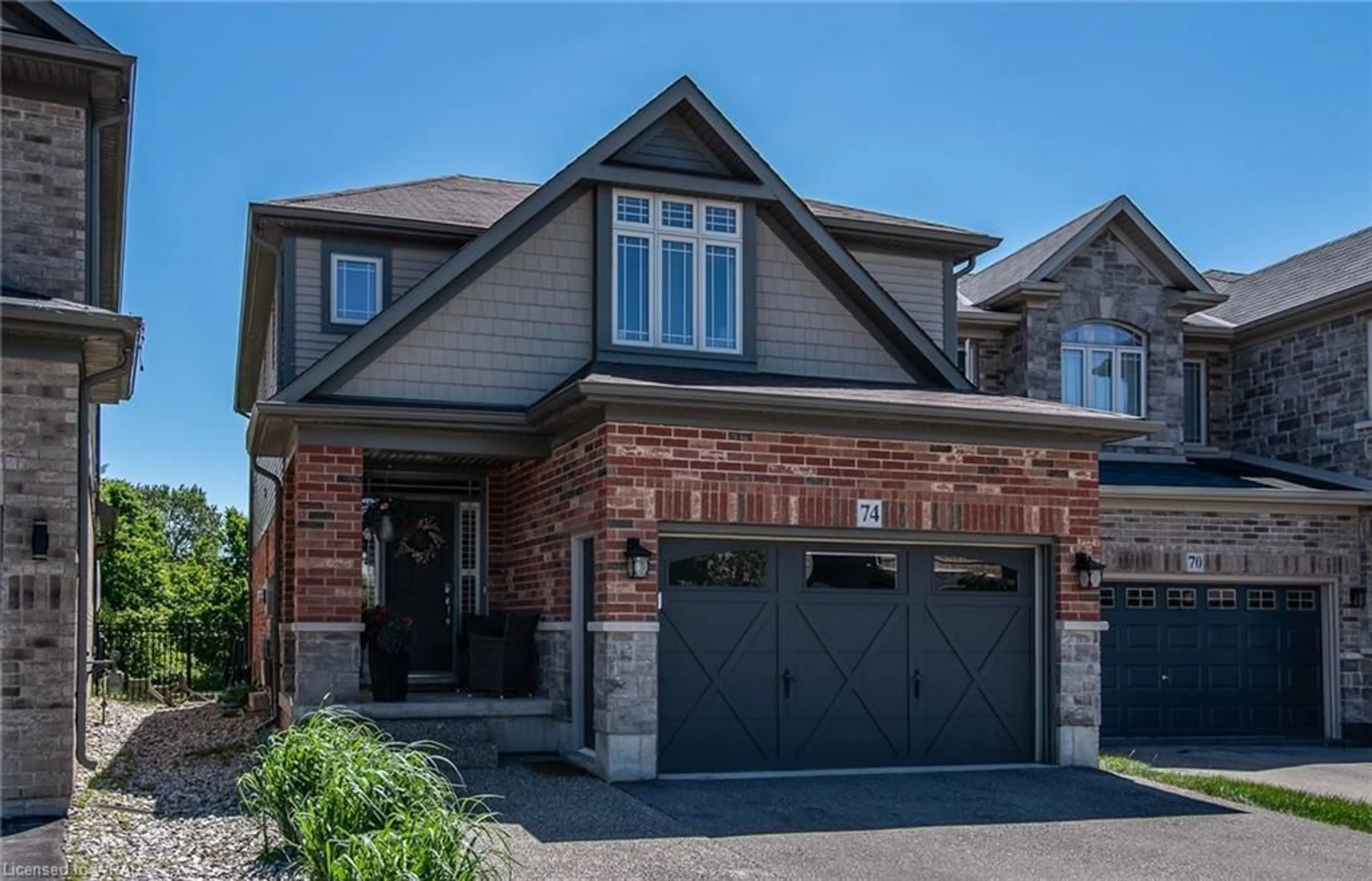 Home with brick exterior material for 74 Forest Creek Dr, Kitchener Ontario N2R 0B5