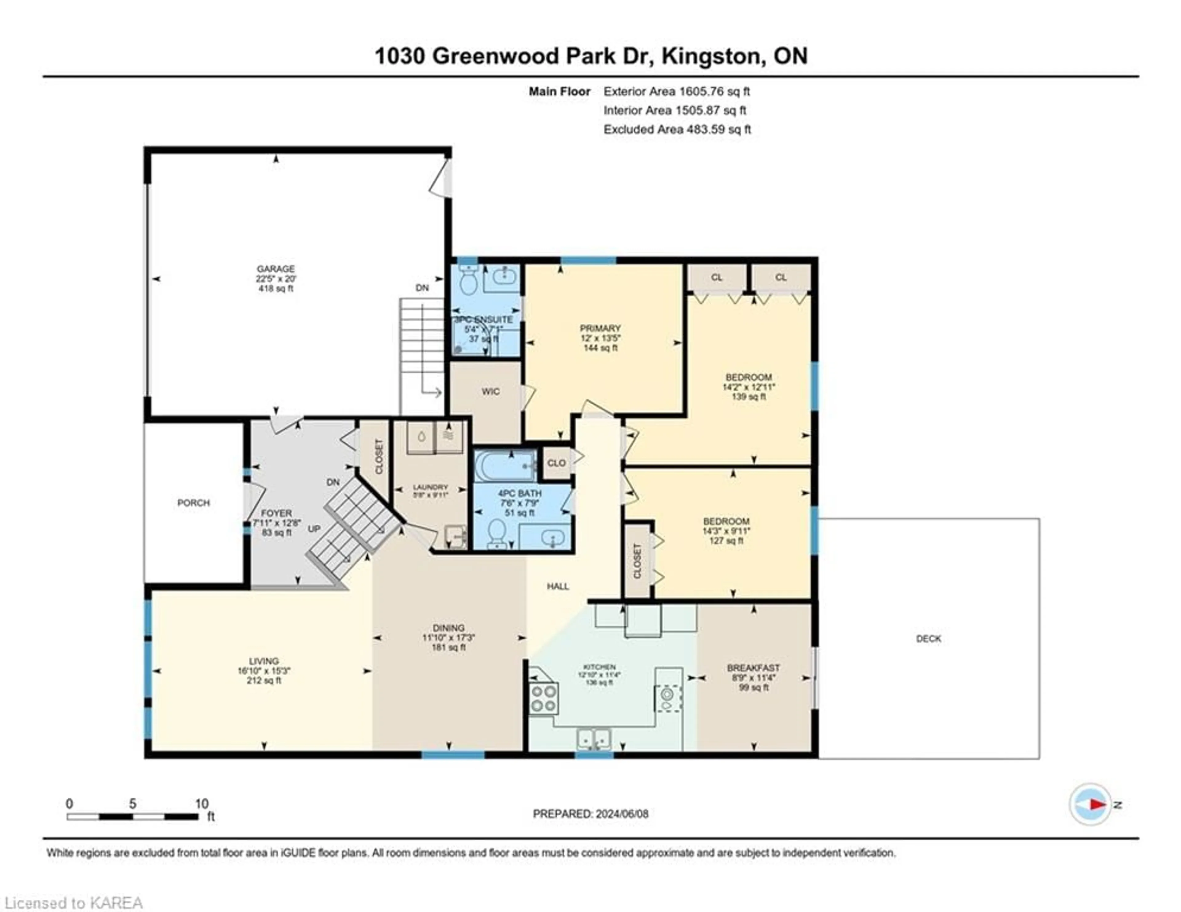 Floor plan for 1030 Greenwood Park Dr, Kingston Ontario K7K 7C7