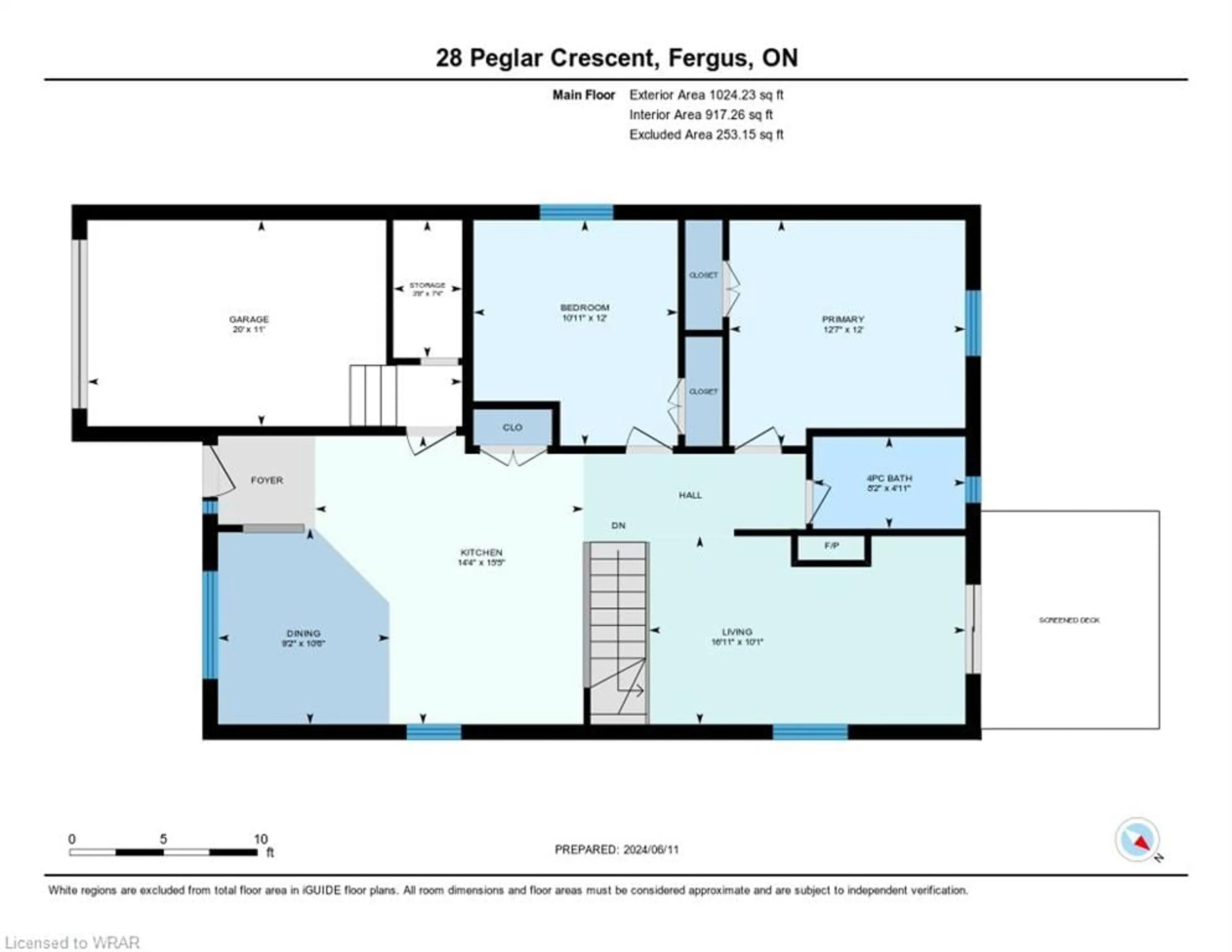 Floor plan for 28 Peglar Cres, Fergus Ontario N1M 3T3