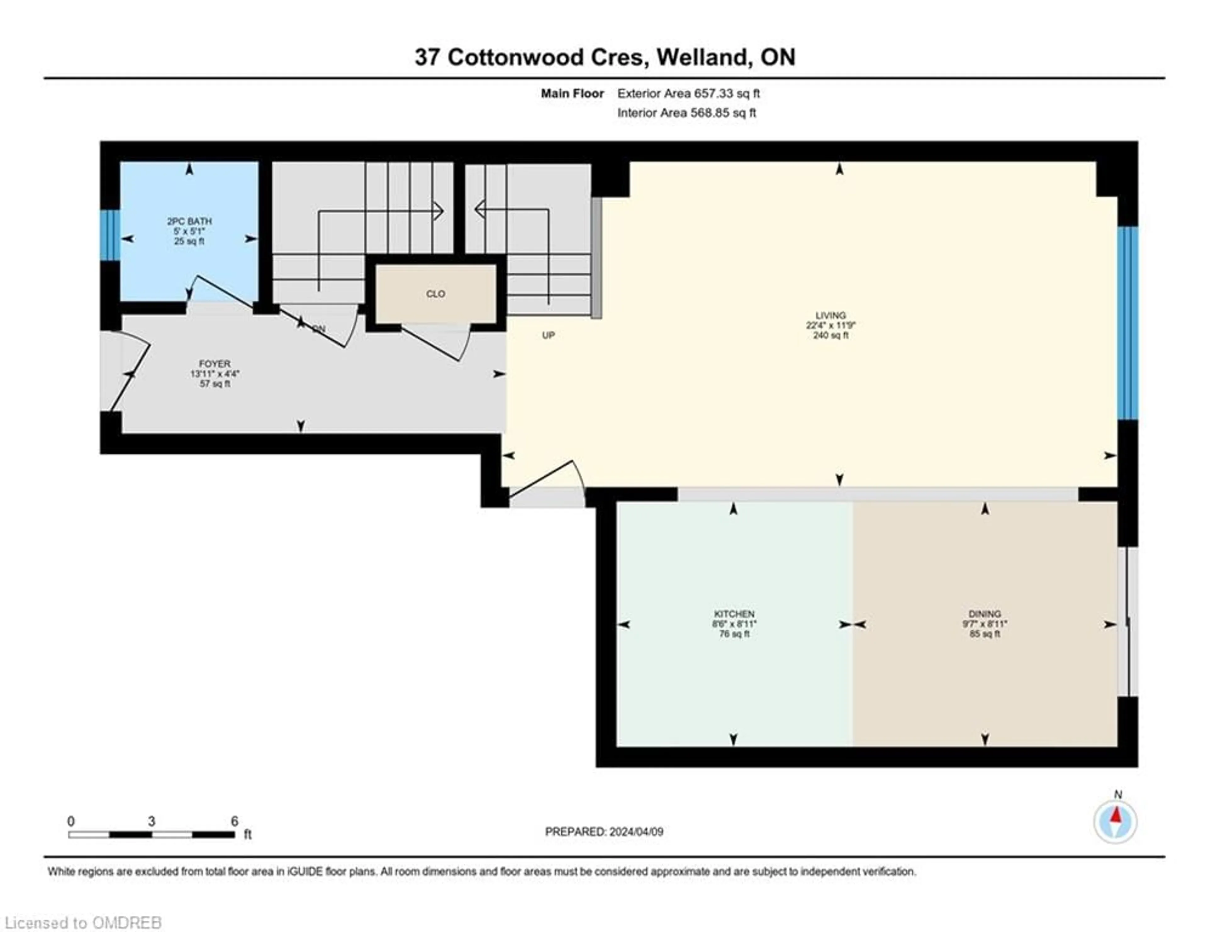 Floor plan for 37 Cottonwood Cres, Welland Ontario L3B 0J4