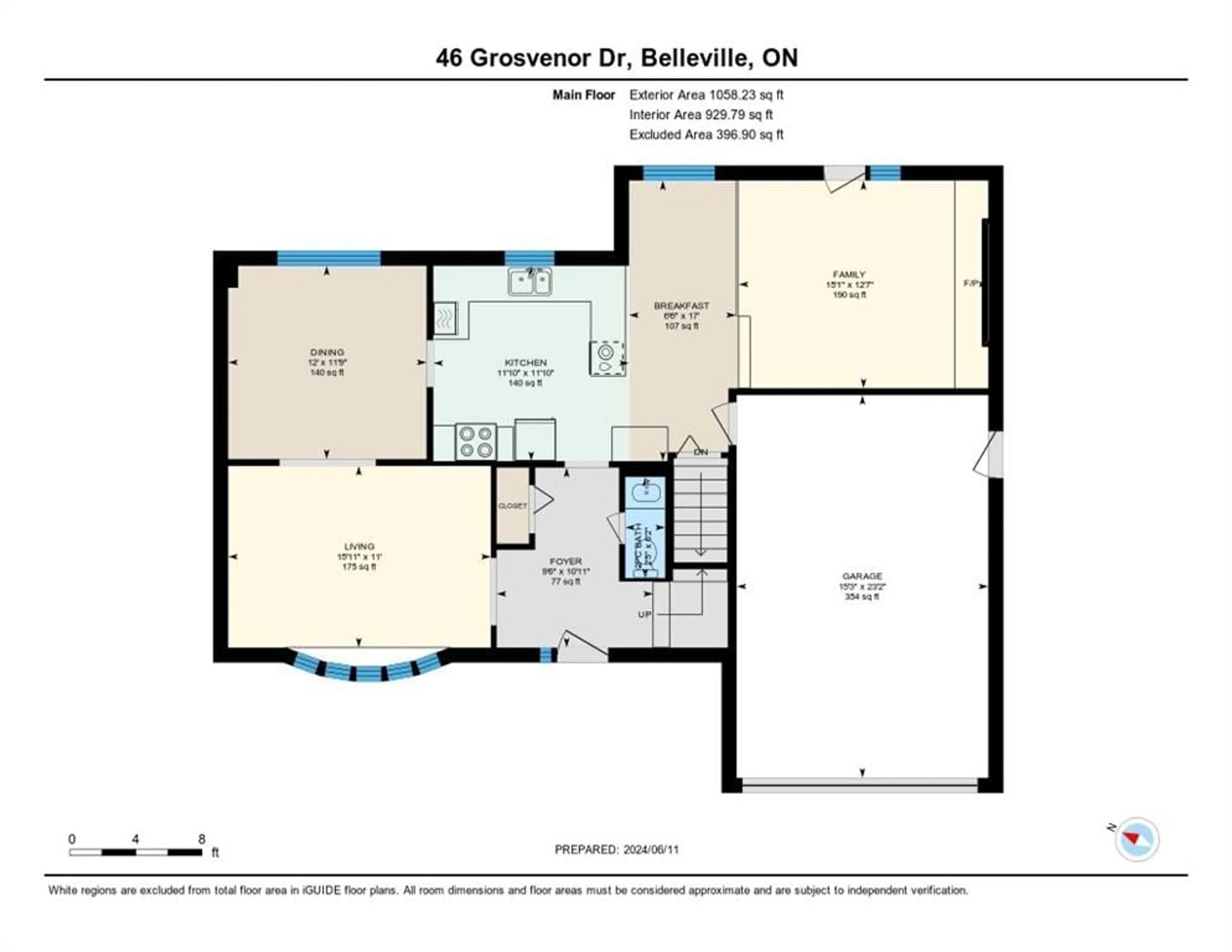 Floor plan for 46 Grosvenor Dr, Belleville Ontario K8P 4W4