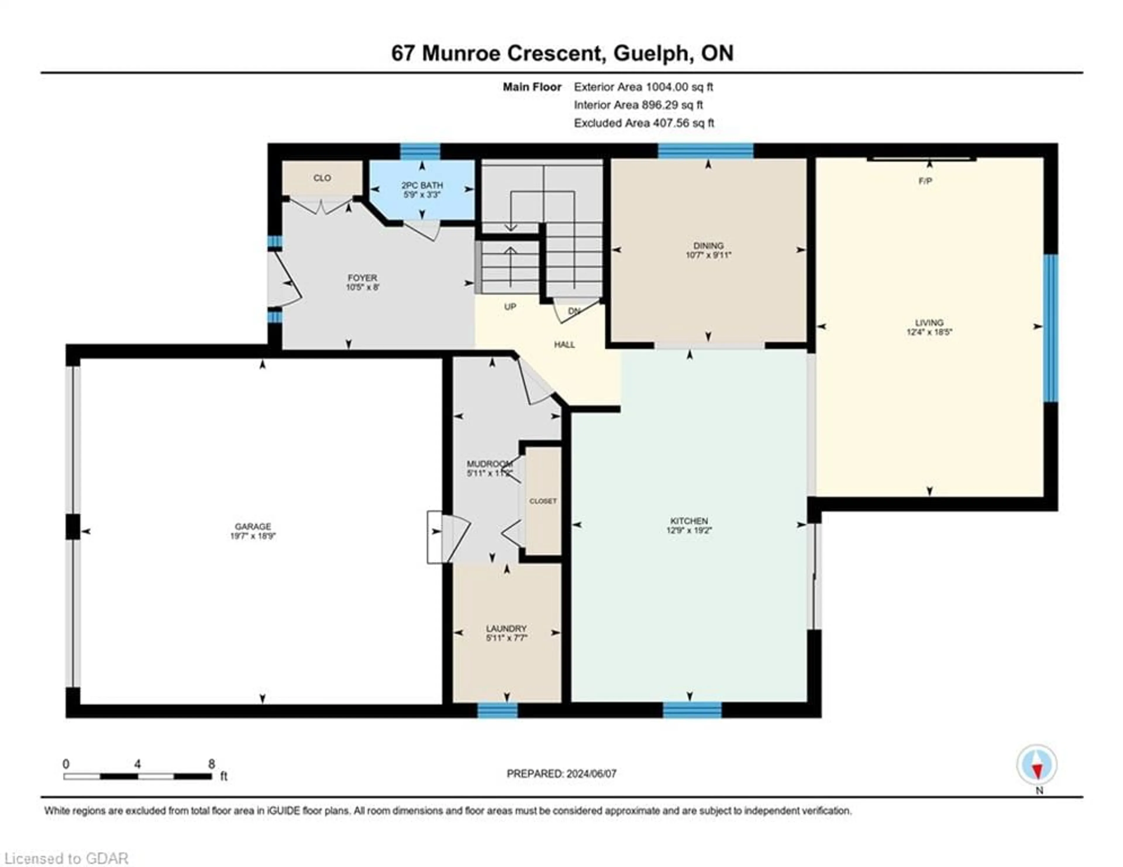 Floor plan for 67 Munroe Cres, Guelph Ontario N1G 5E4