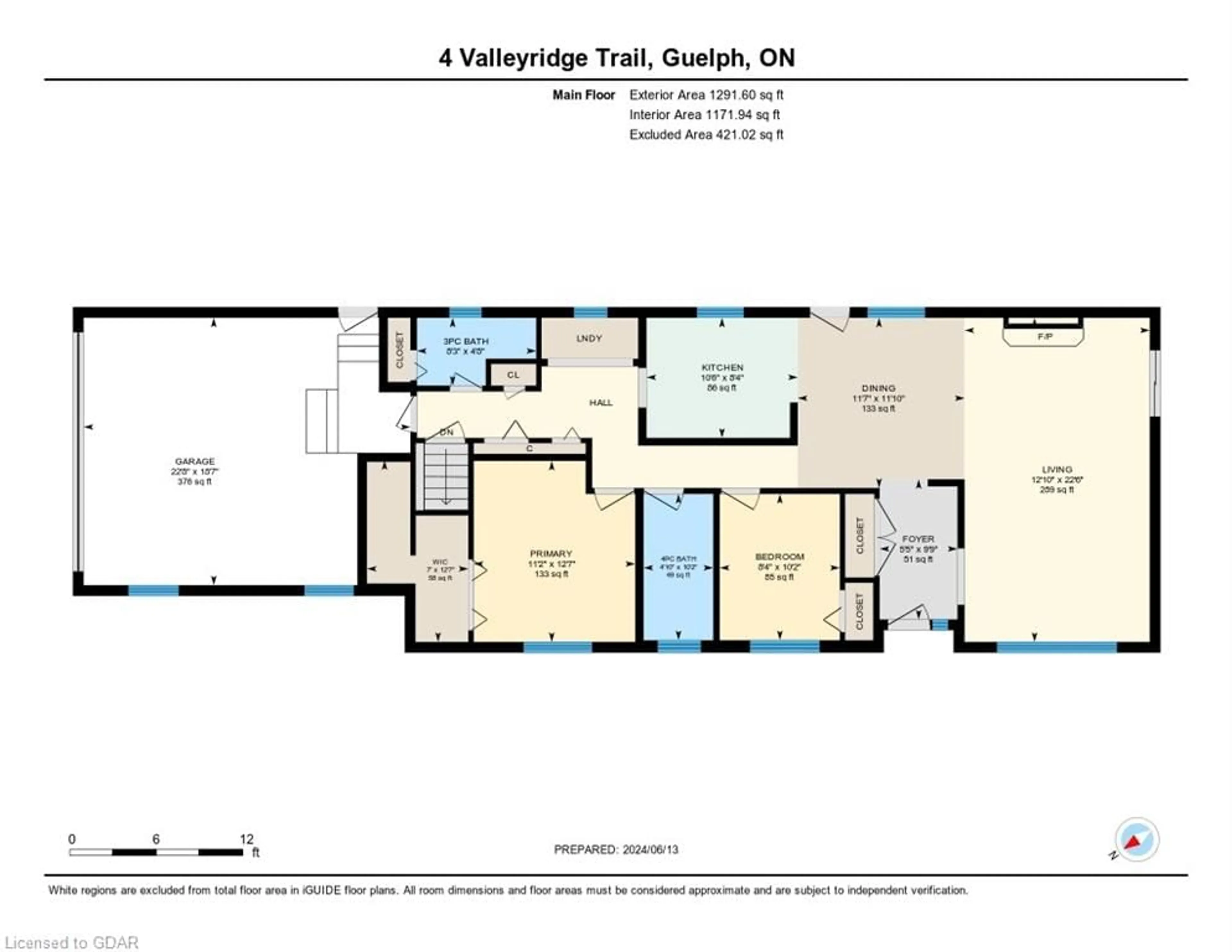 Floor plan for 4 Valleyridge Trail, Guelph Ontario N1G 4A9