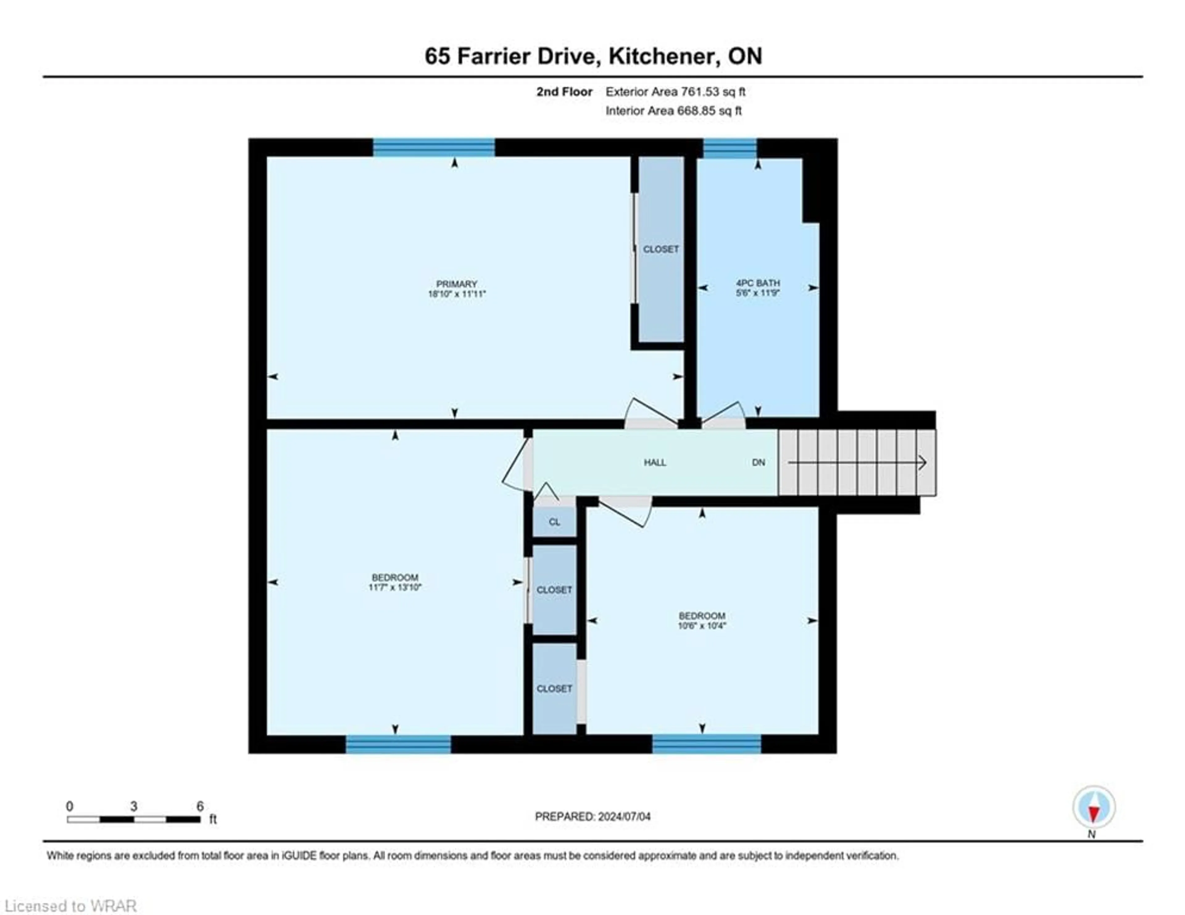 Floor plan for 65 Farrier Dr, Kitchener Ontario N2P 1J9