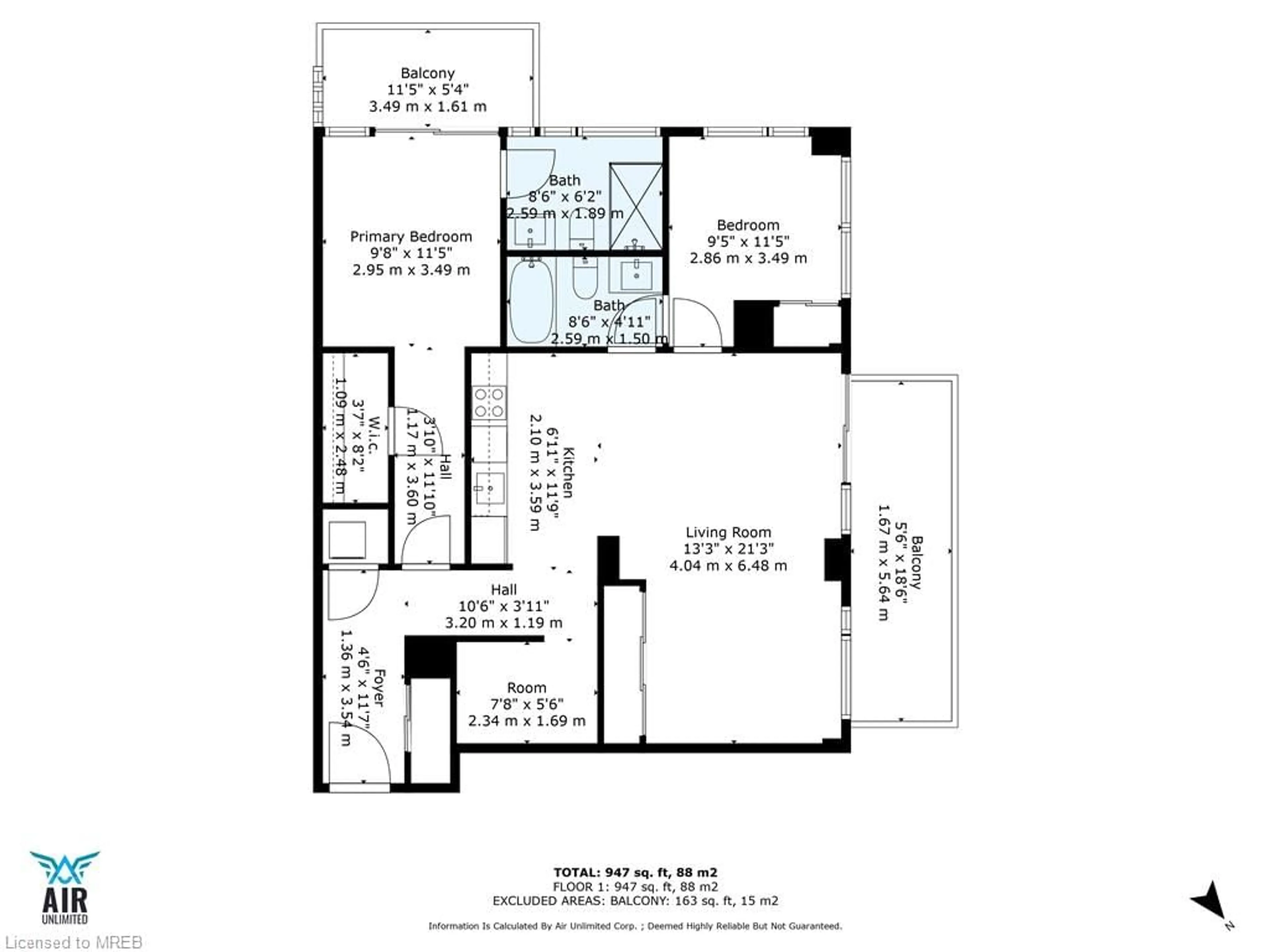 Floor plan for 1928 Lake Shore Blvd #3512, Toronto Ontario M6S 0B1