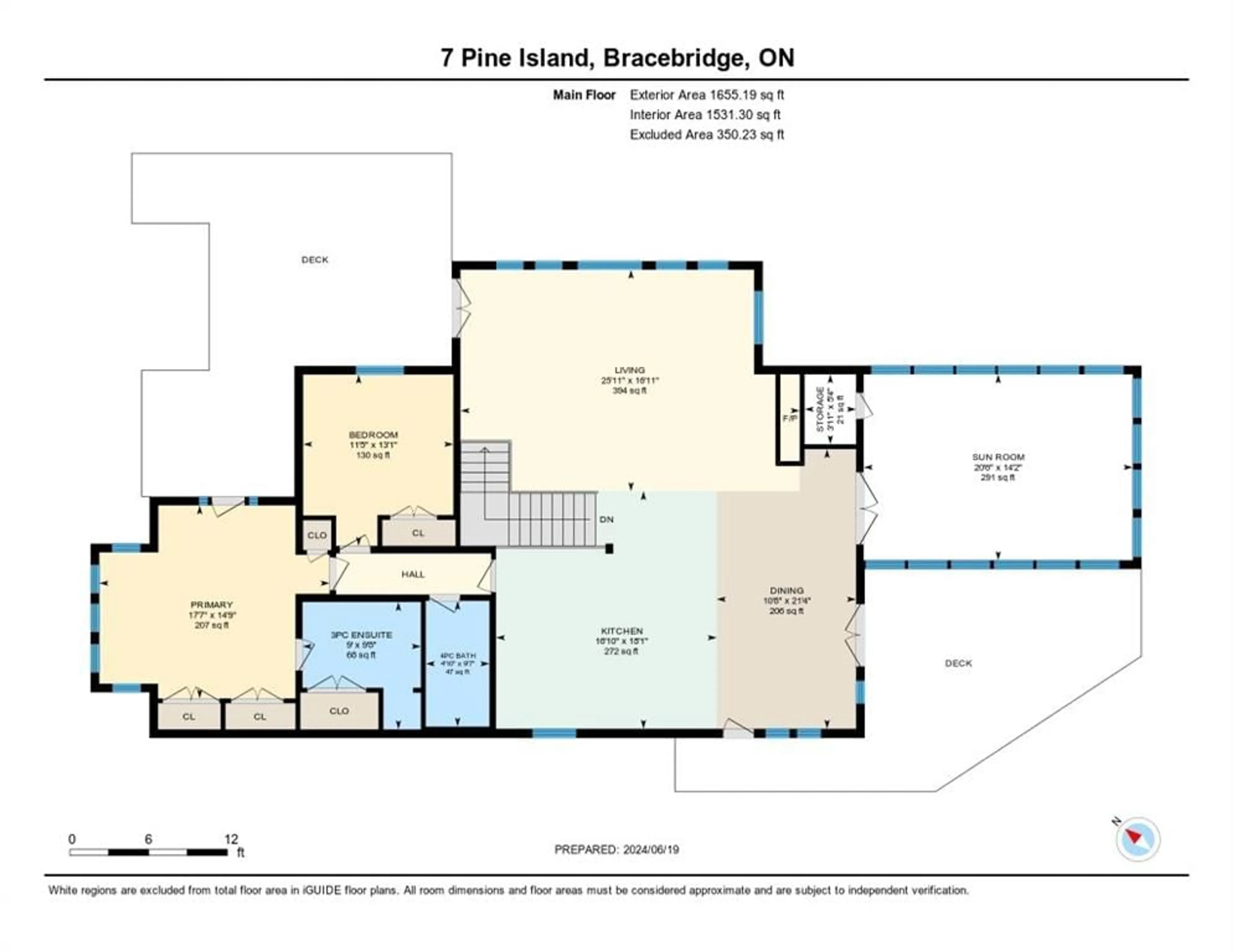 Floor plan for 7 Pine Island Island #M81, Milford Bay Ontario P0B 1B0