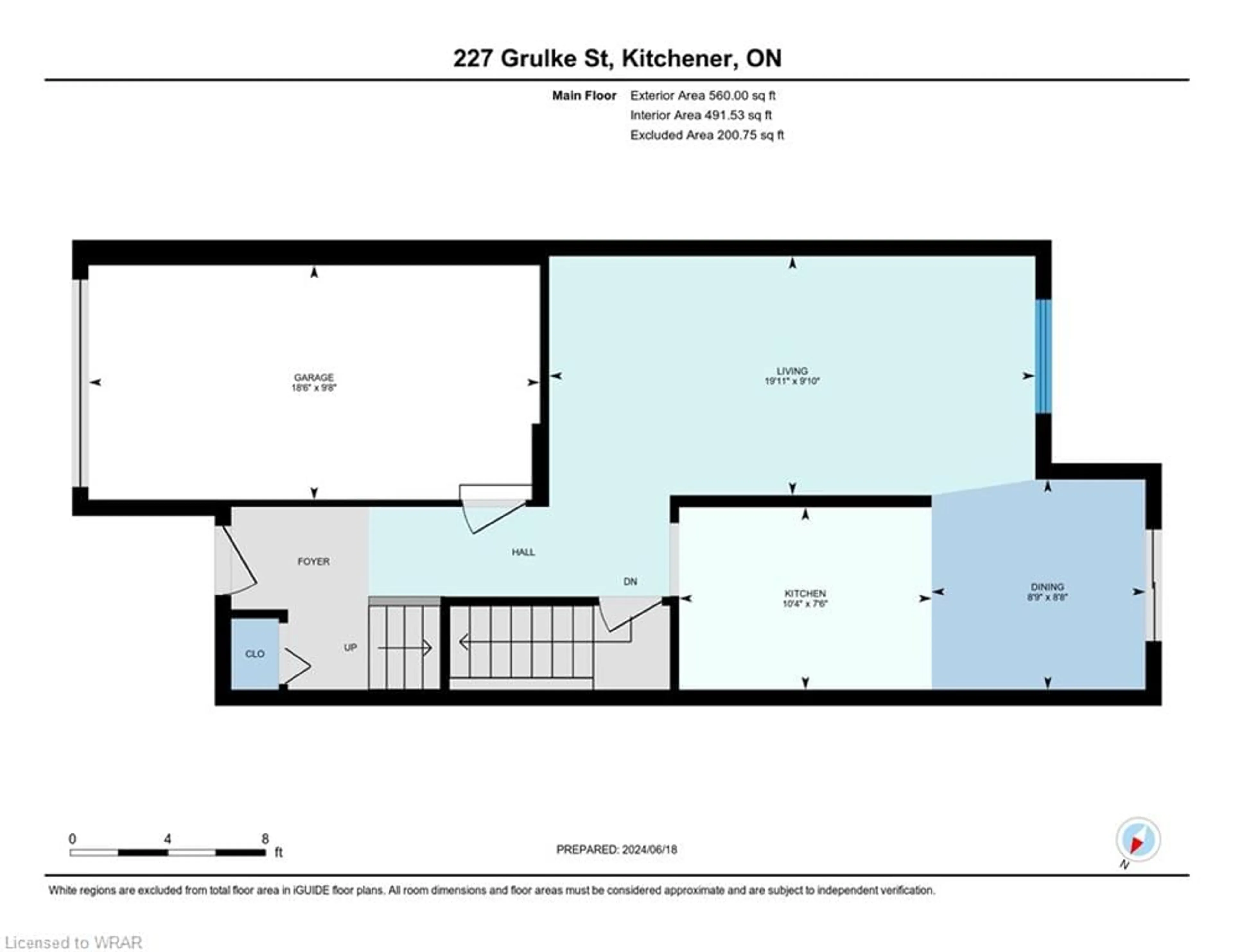 Floor plan for 227 Grulke St, Kitchener Ontario N2A 2S6
