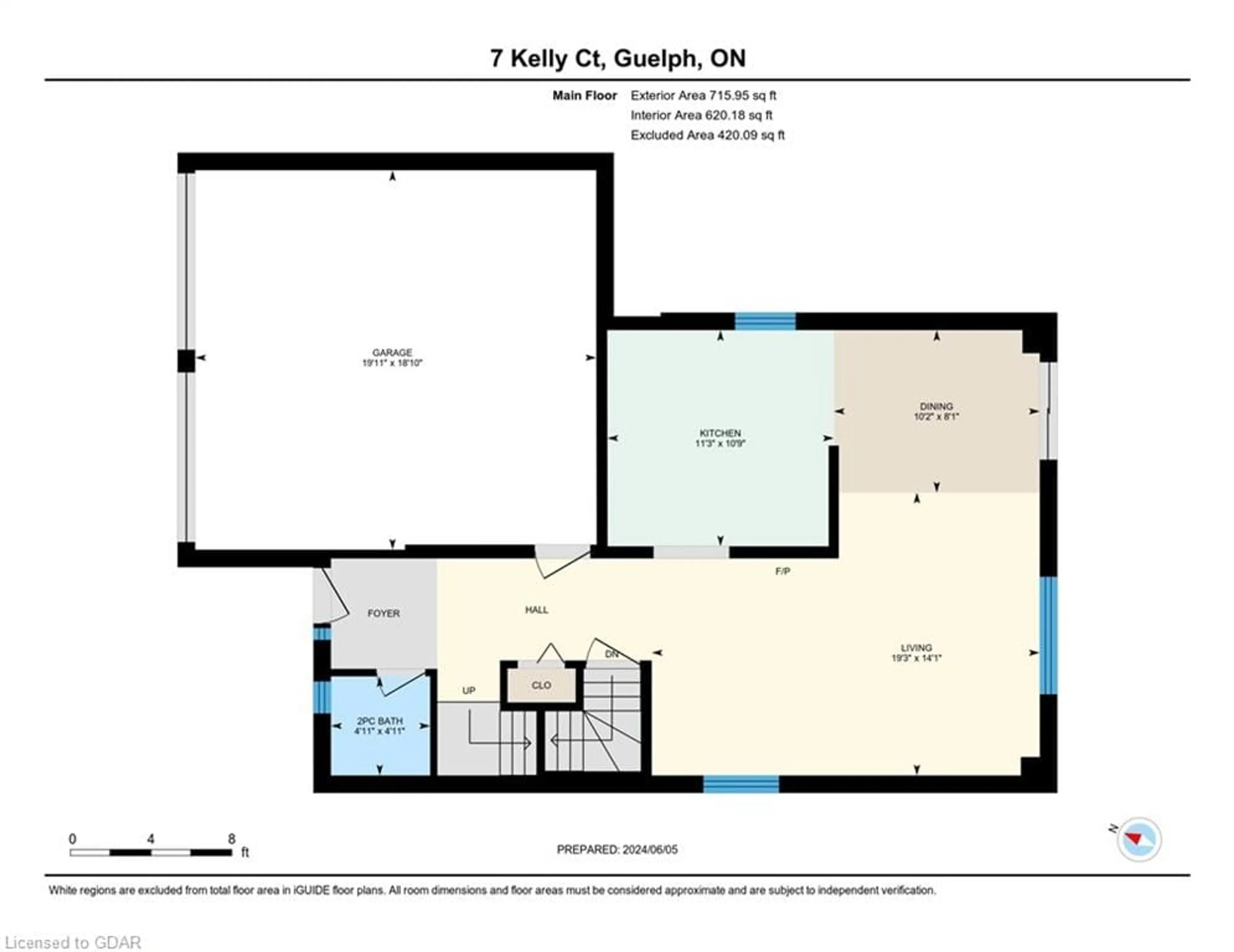 Floor plan for 7 Kelly Crt, Guelph Ontario N1K 1W3
