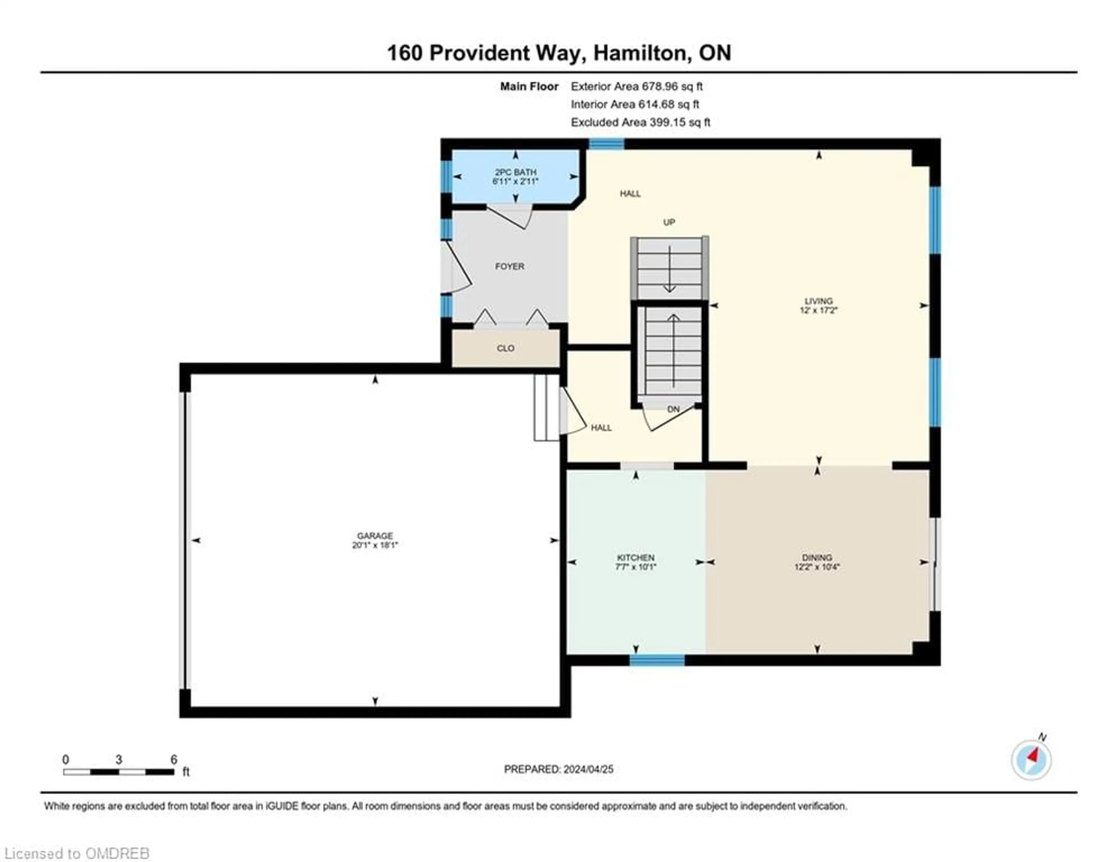 Floor plan for 160 Provident Way, Hamilton Ontario L0R 1W0