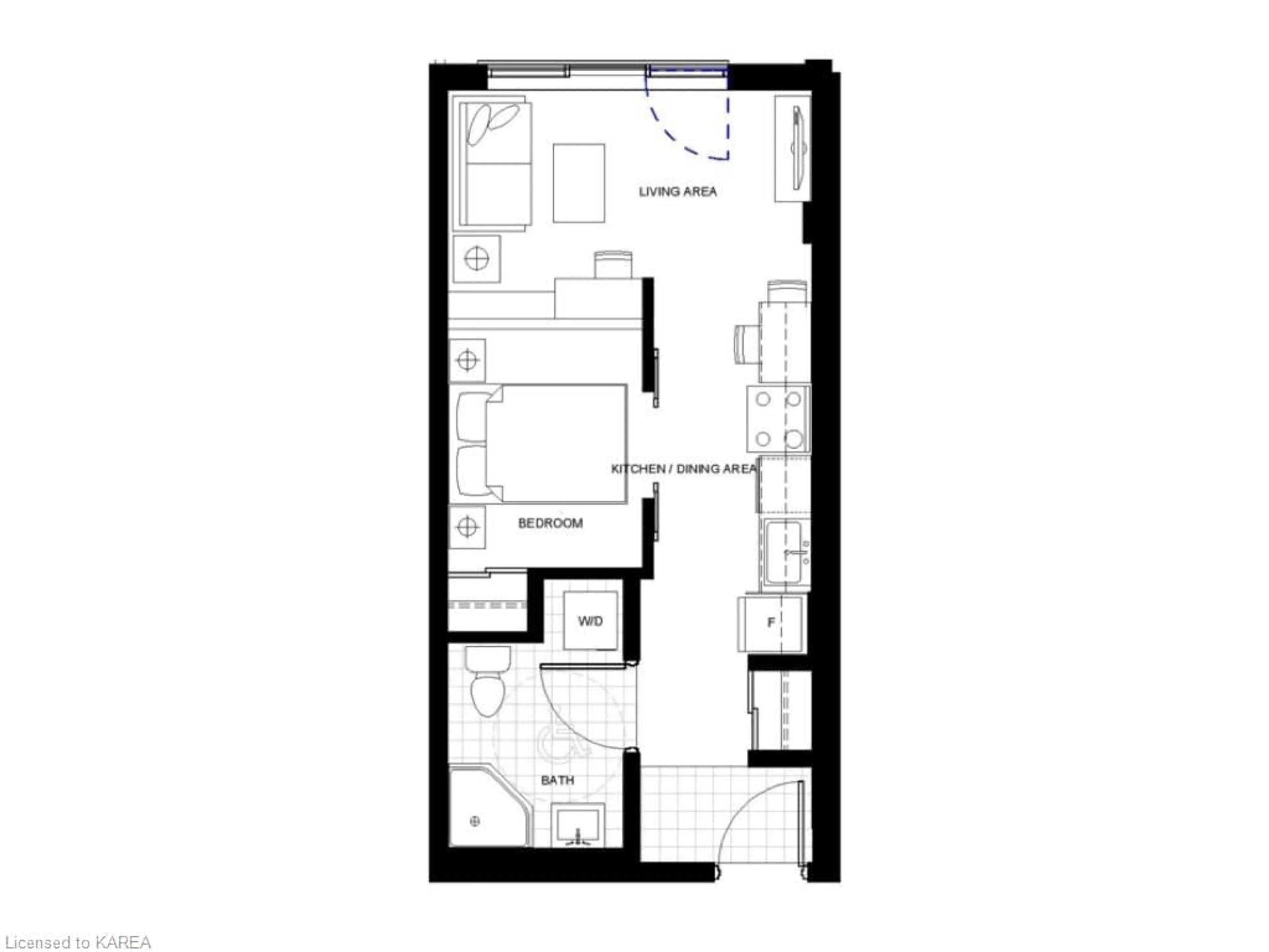 Floor plan for 652 Princess St #723, Kingston Ontario K7L 1E5