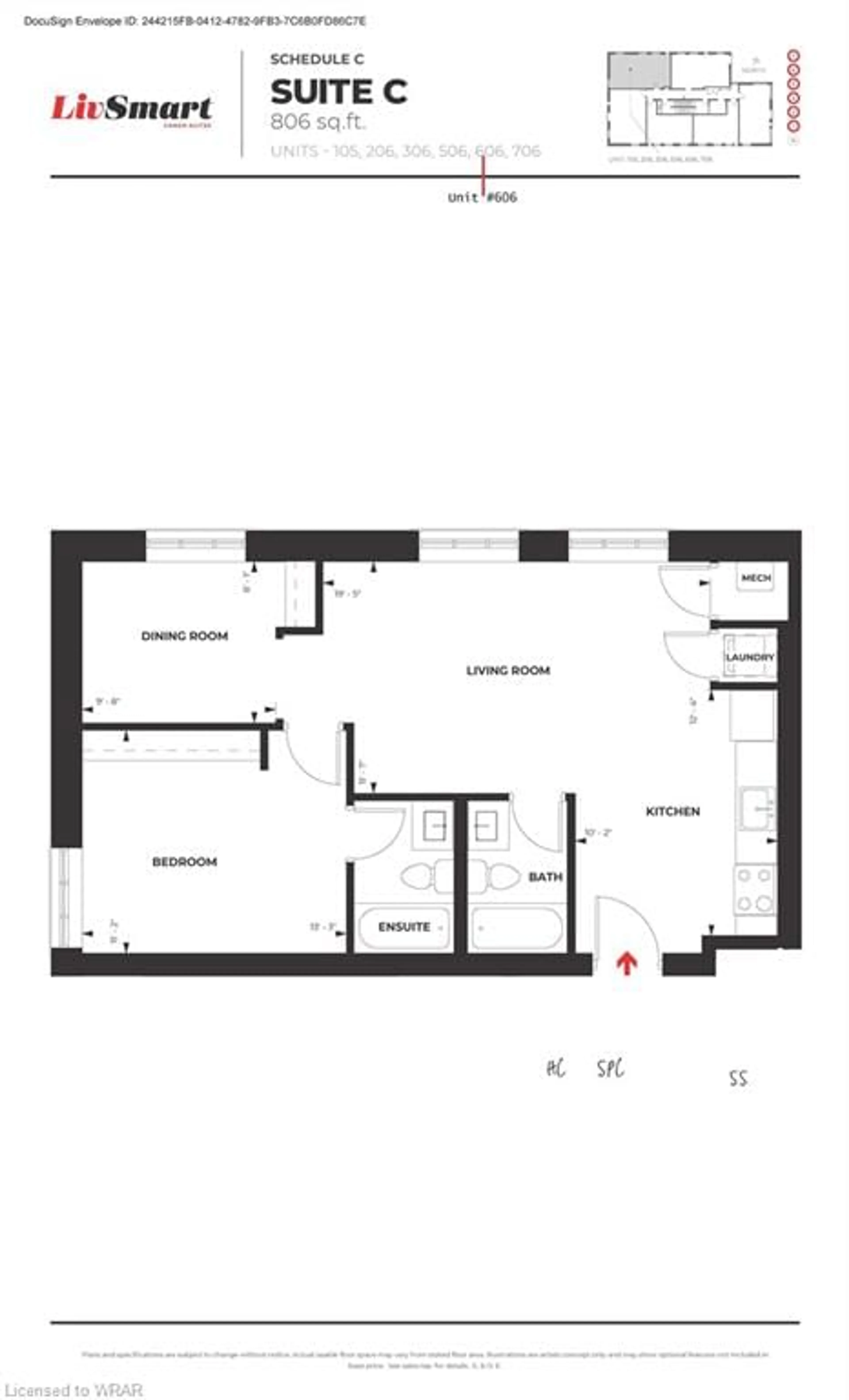 Floor plan for 269 Sunview St #606, Waterloo Ontario N2L 3V8