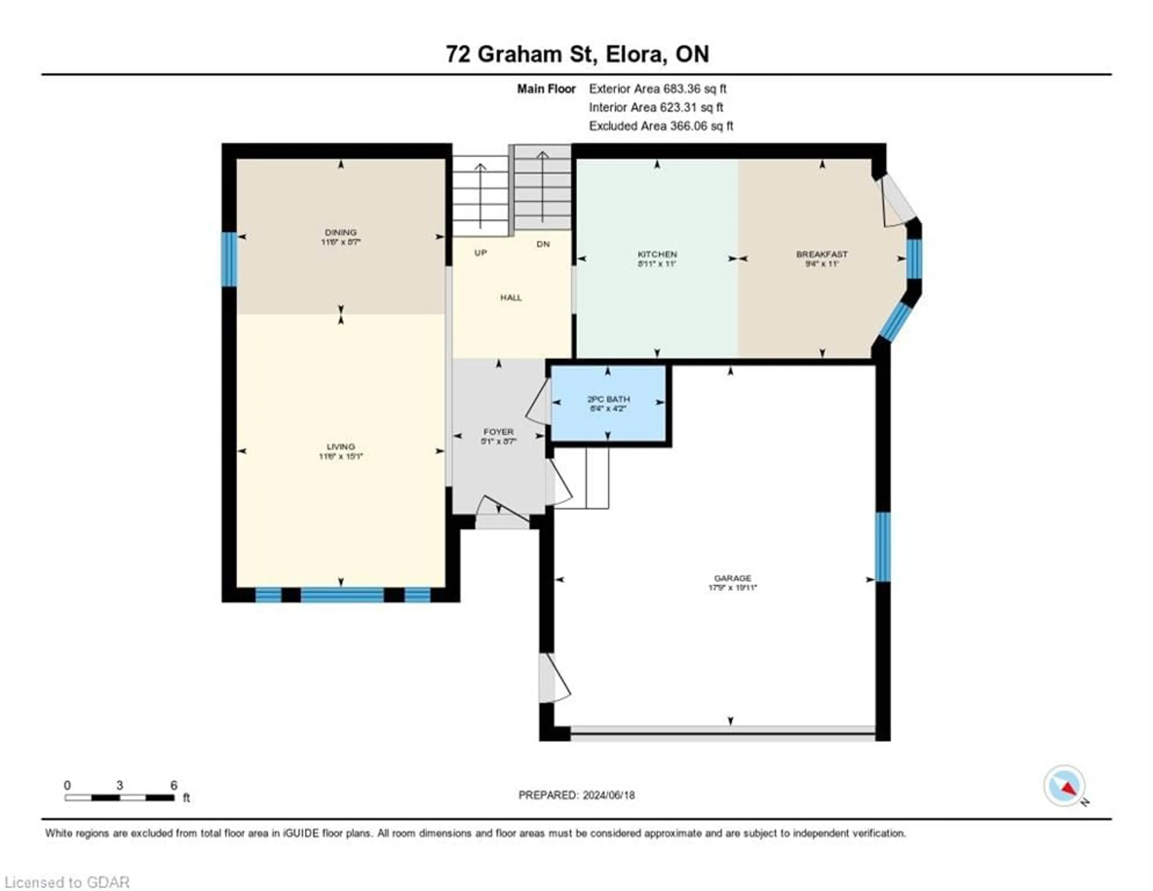 Floor plan for 72 Graham St, Elora Ontario N0B 1S0