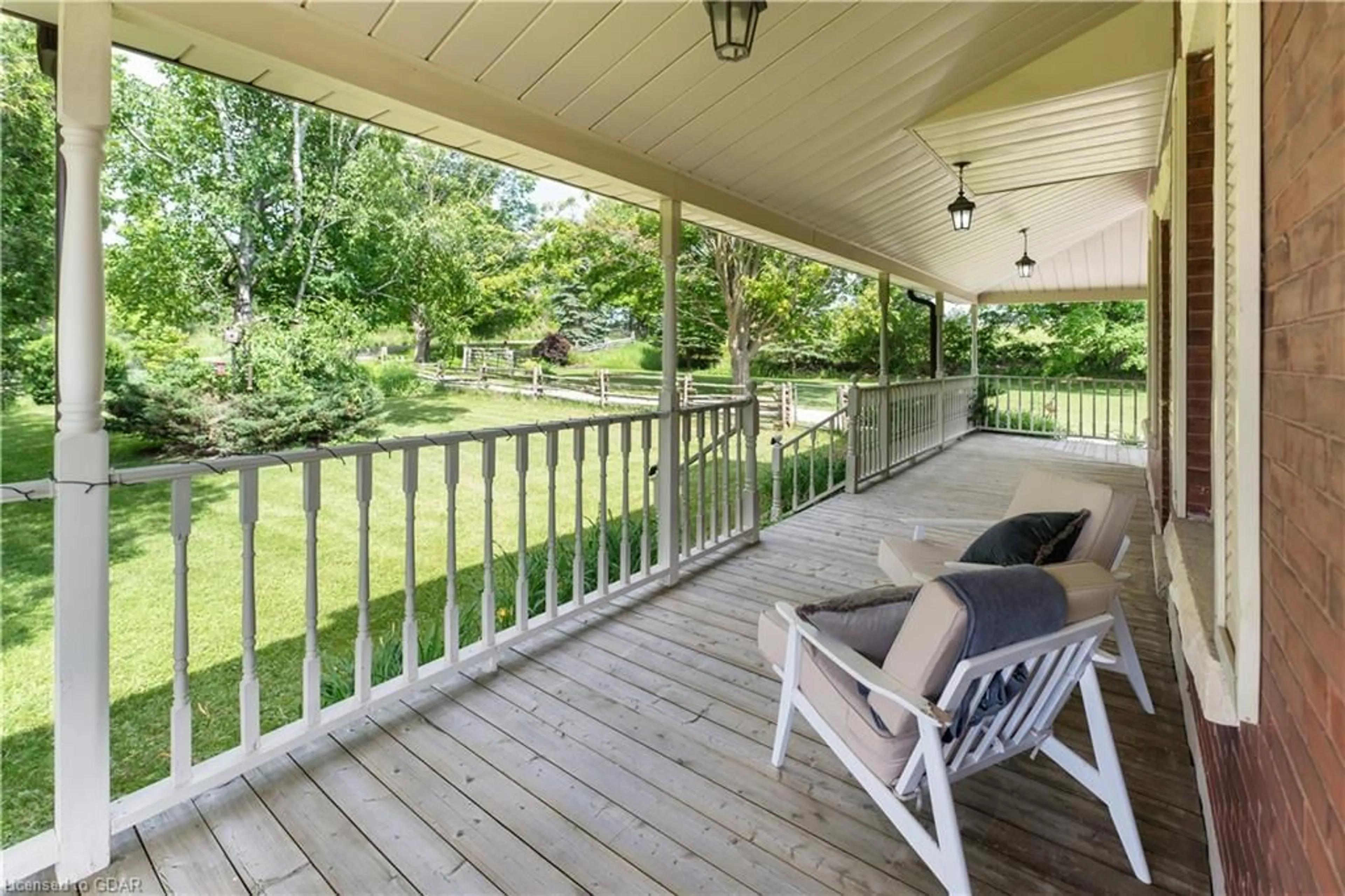 Patio, the fenced backyard for 4962 Third Line, Erin Ontario L7J 2L8