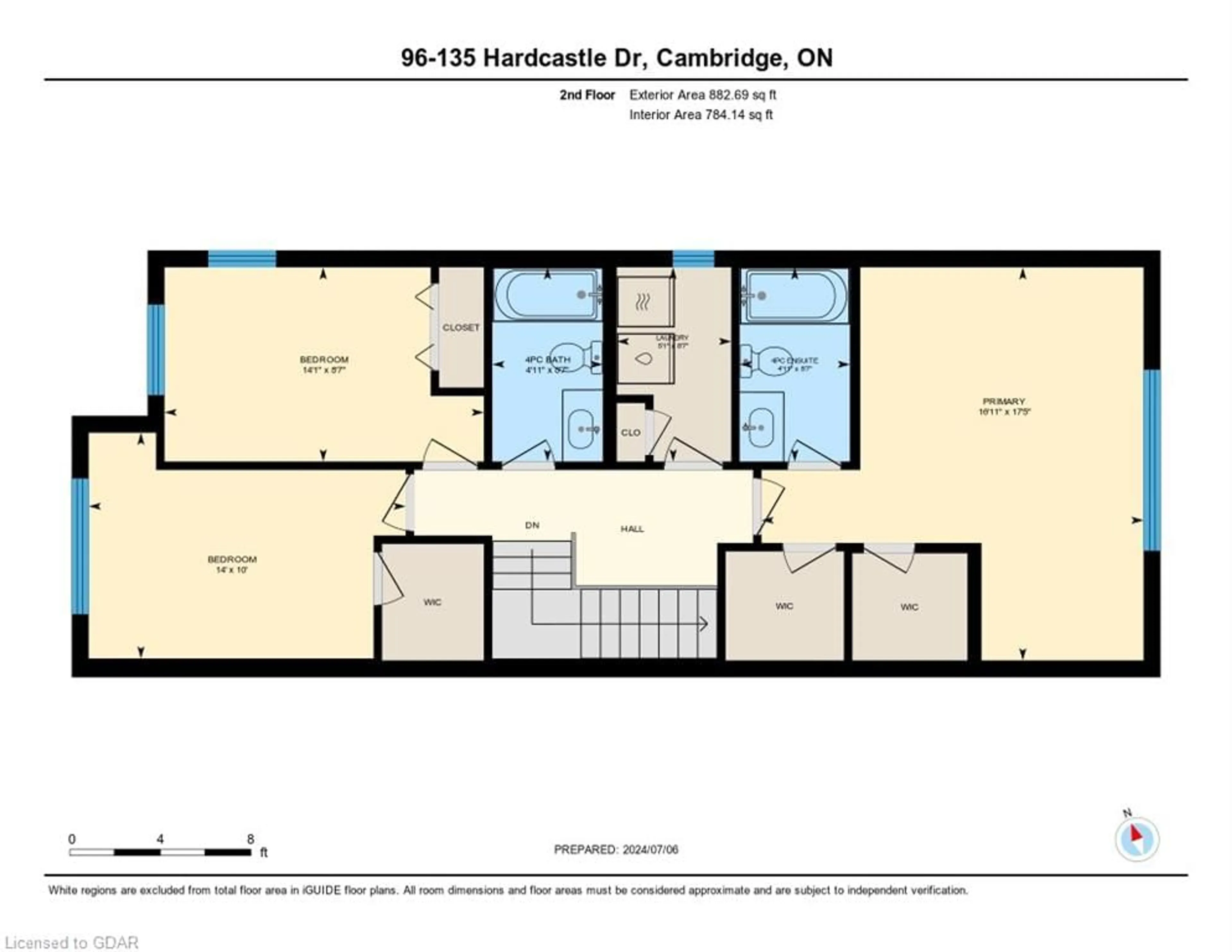 Floor plan for 135 Hardcastle Drive #96, Cambridge Ontario N1S 0B6